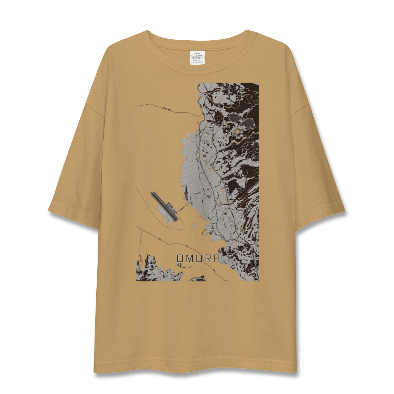 【大村(長崎県)】地図柄ビッグシルエットTシャツ