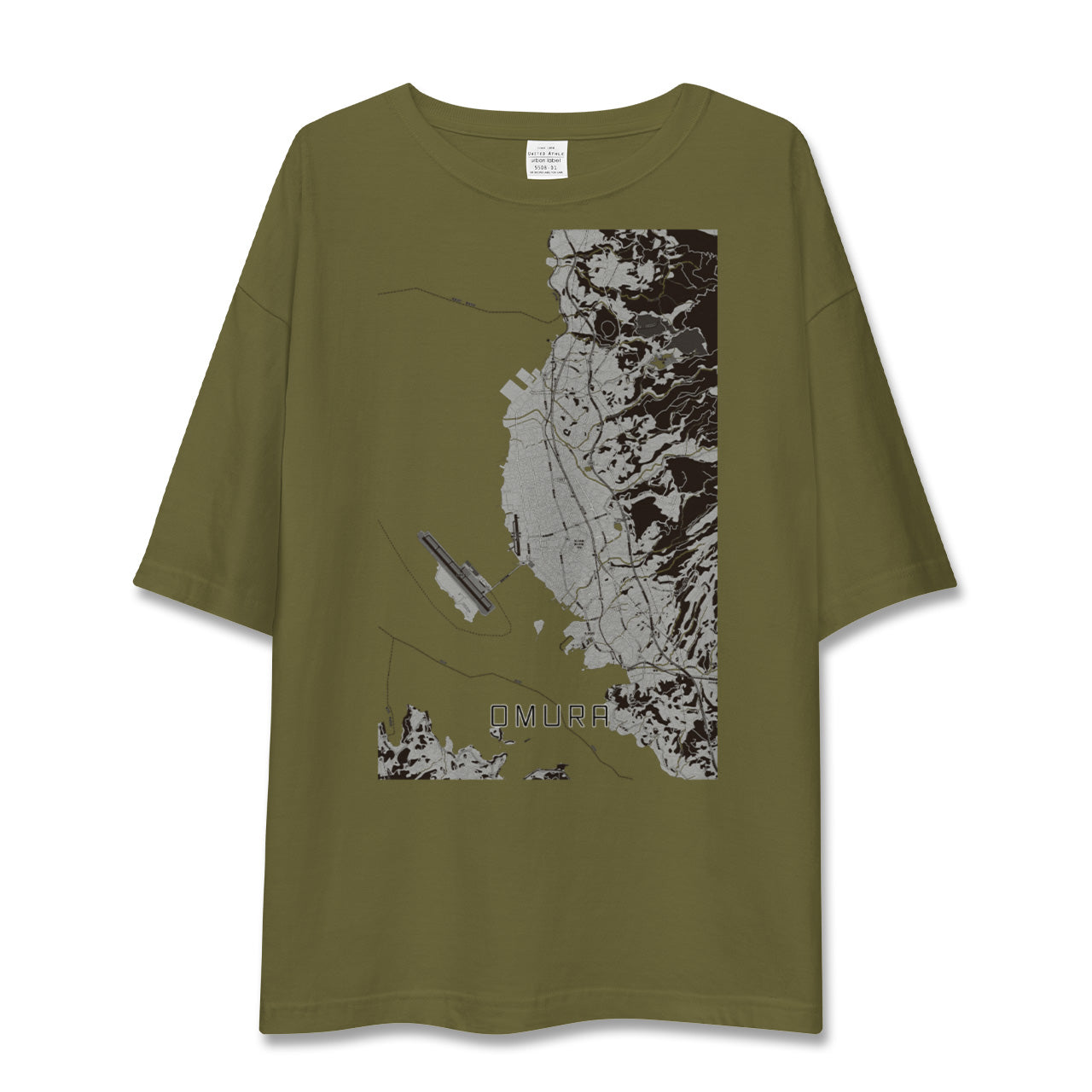 【大村(長崎県)】地図柄ビッグシルエットTシャツ