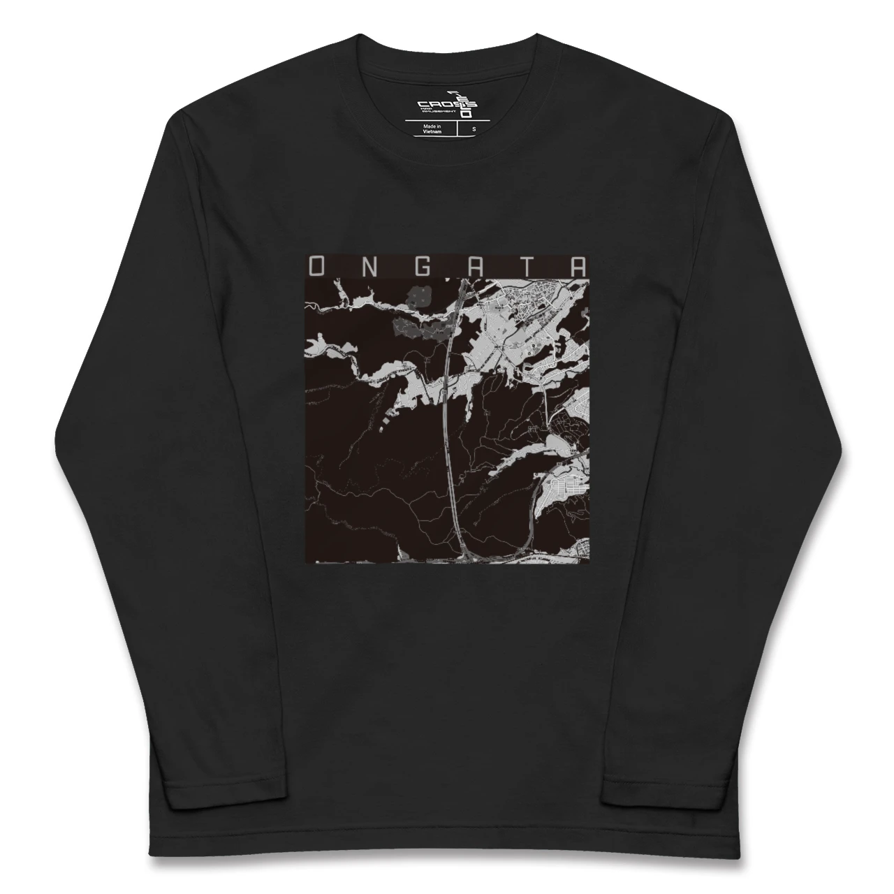 【恩方(東京都)】地図柄ロングスリーブTシャツ