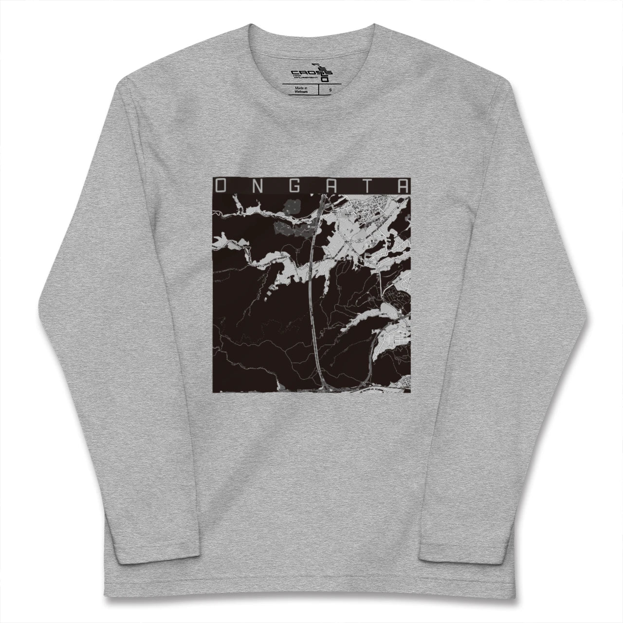 【恩方(東京都)】地図柄ロングスリーブTシャツ