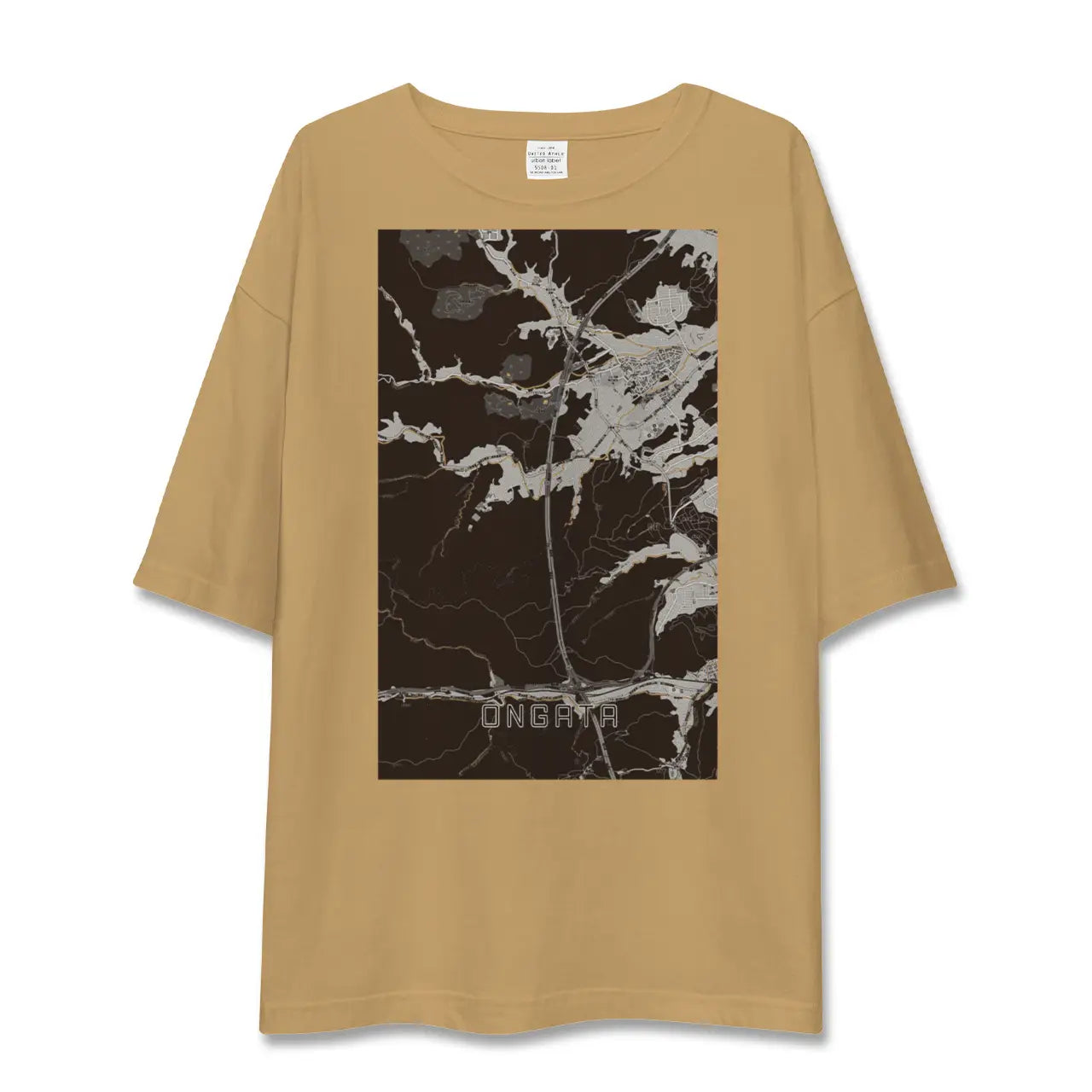 【恩方(東京都)】地図柄ビッグシルエットTシャツ