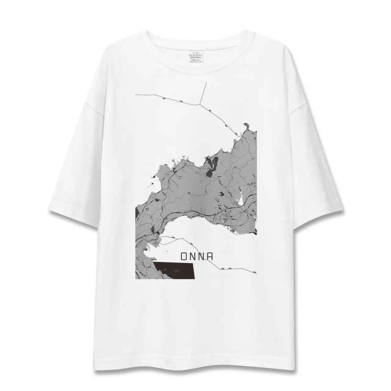 【恩納(沖縄県)】地図柄ビッグシルエットTシャツ