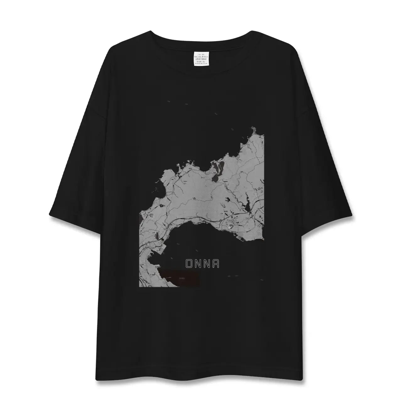 【恩納(沖縄県)】地図柄ビッグシルエットTシャツ
