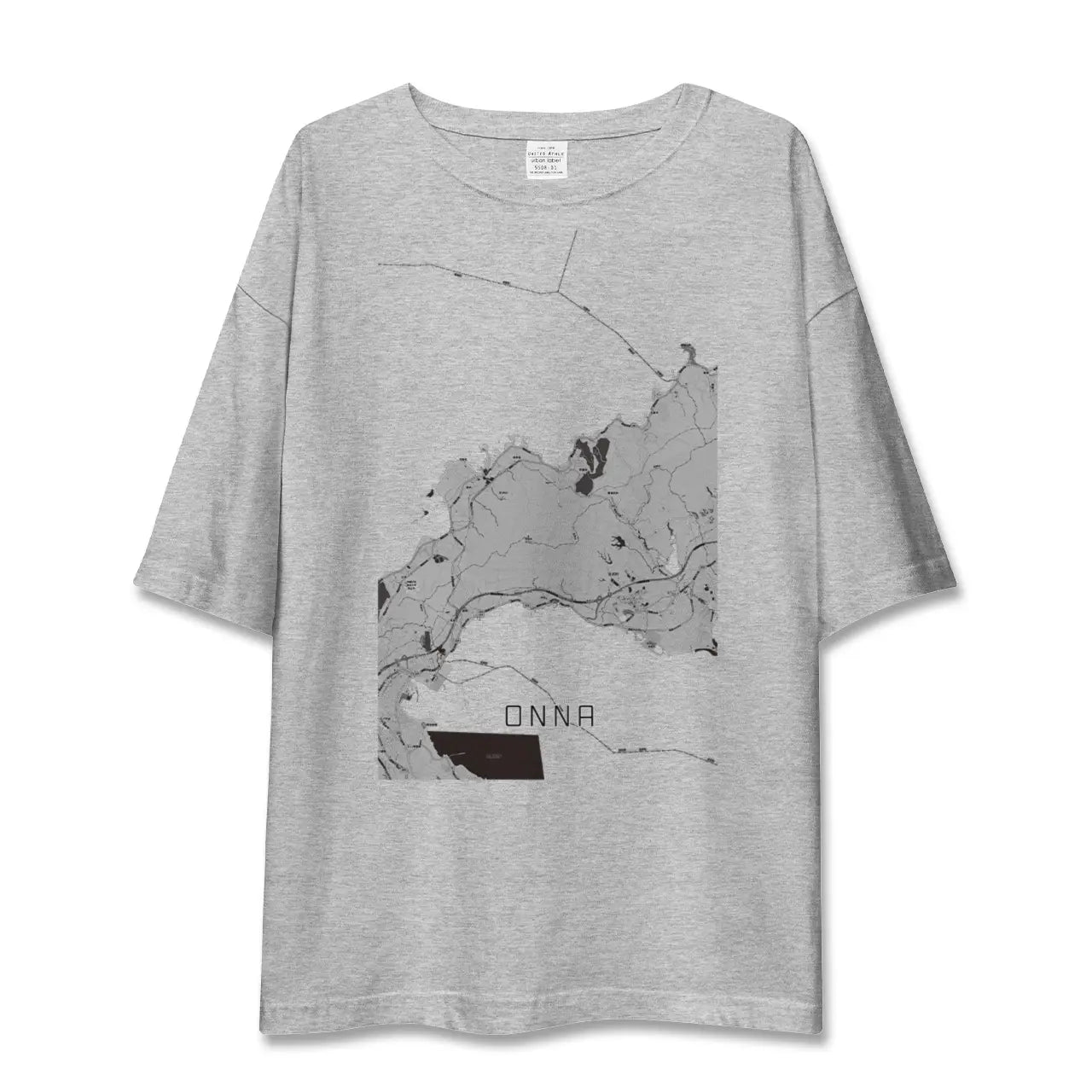 【恩納(沖縄県)】地図柄ビッグシルエットTシャツ