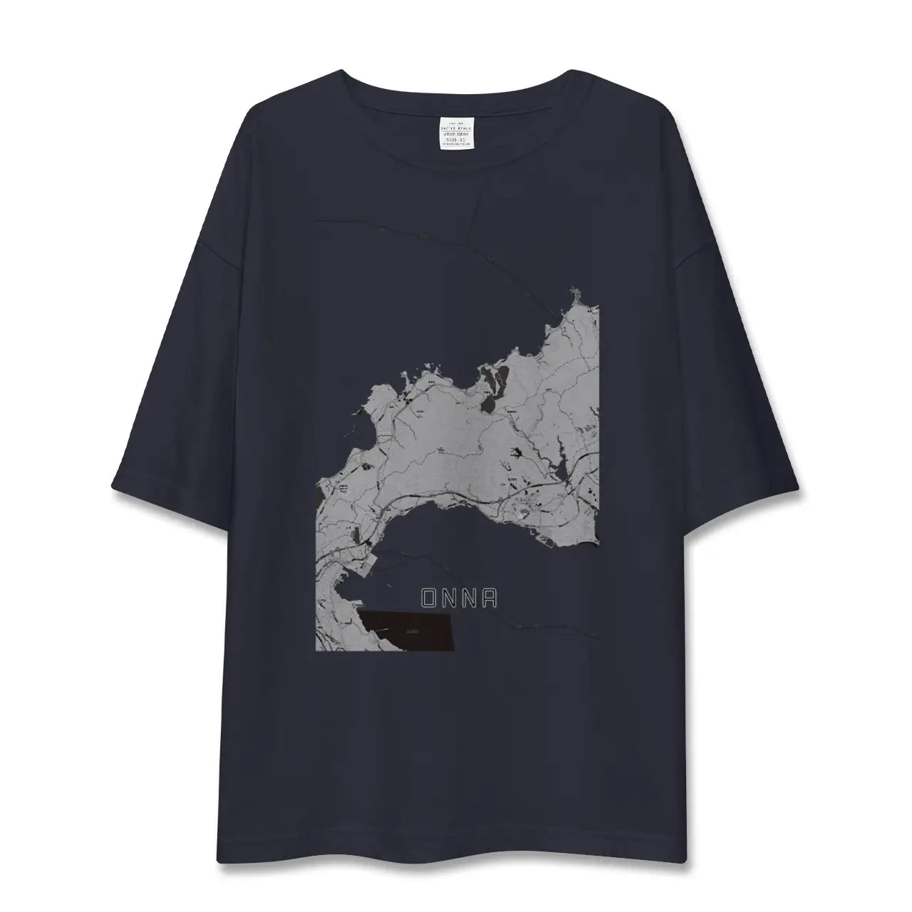 【恩納(沖縄県)】地図柄ビッグシルエットTシャツ