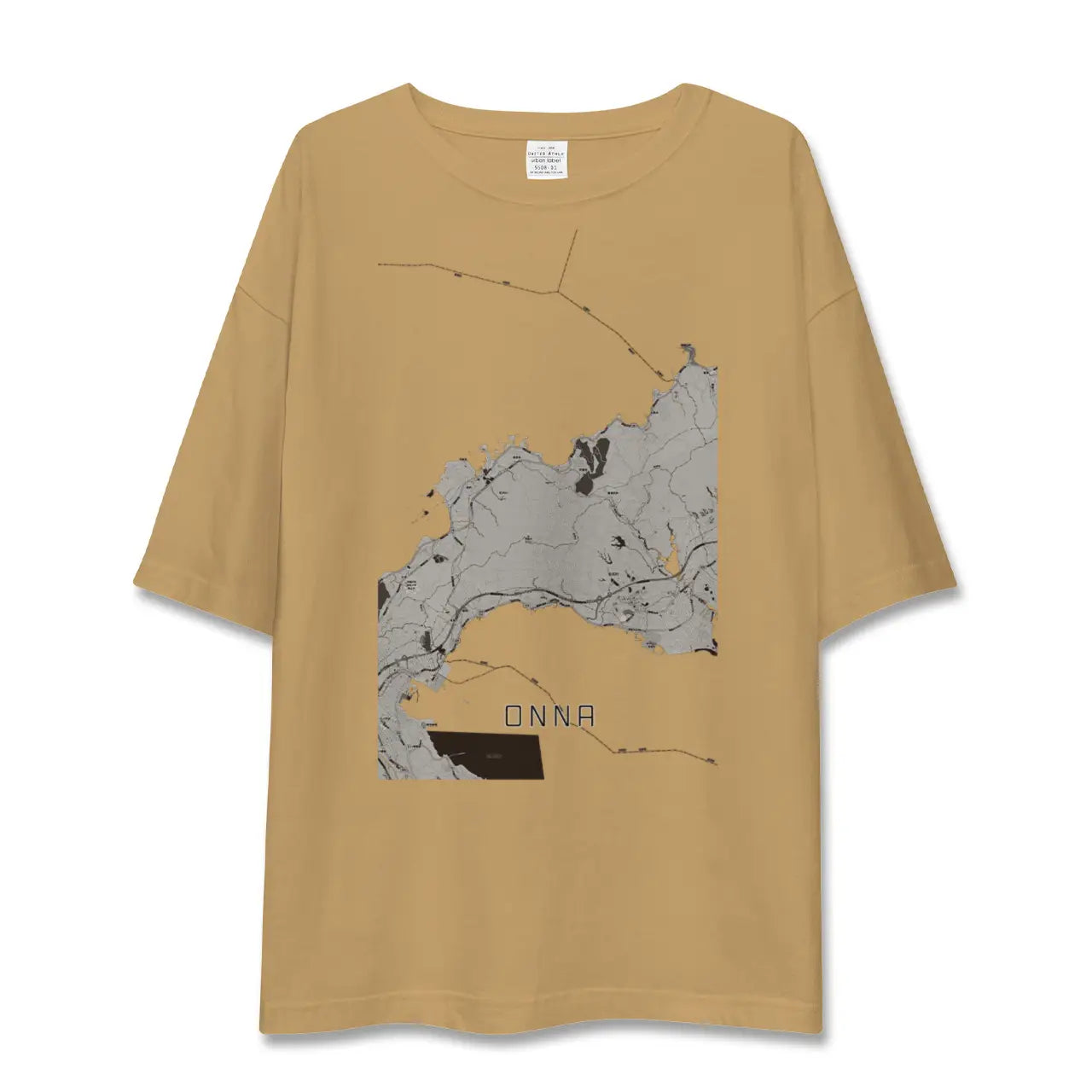 【恩納(沖縄県)】地図柄ビッグシルエットTシャツ