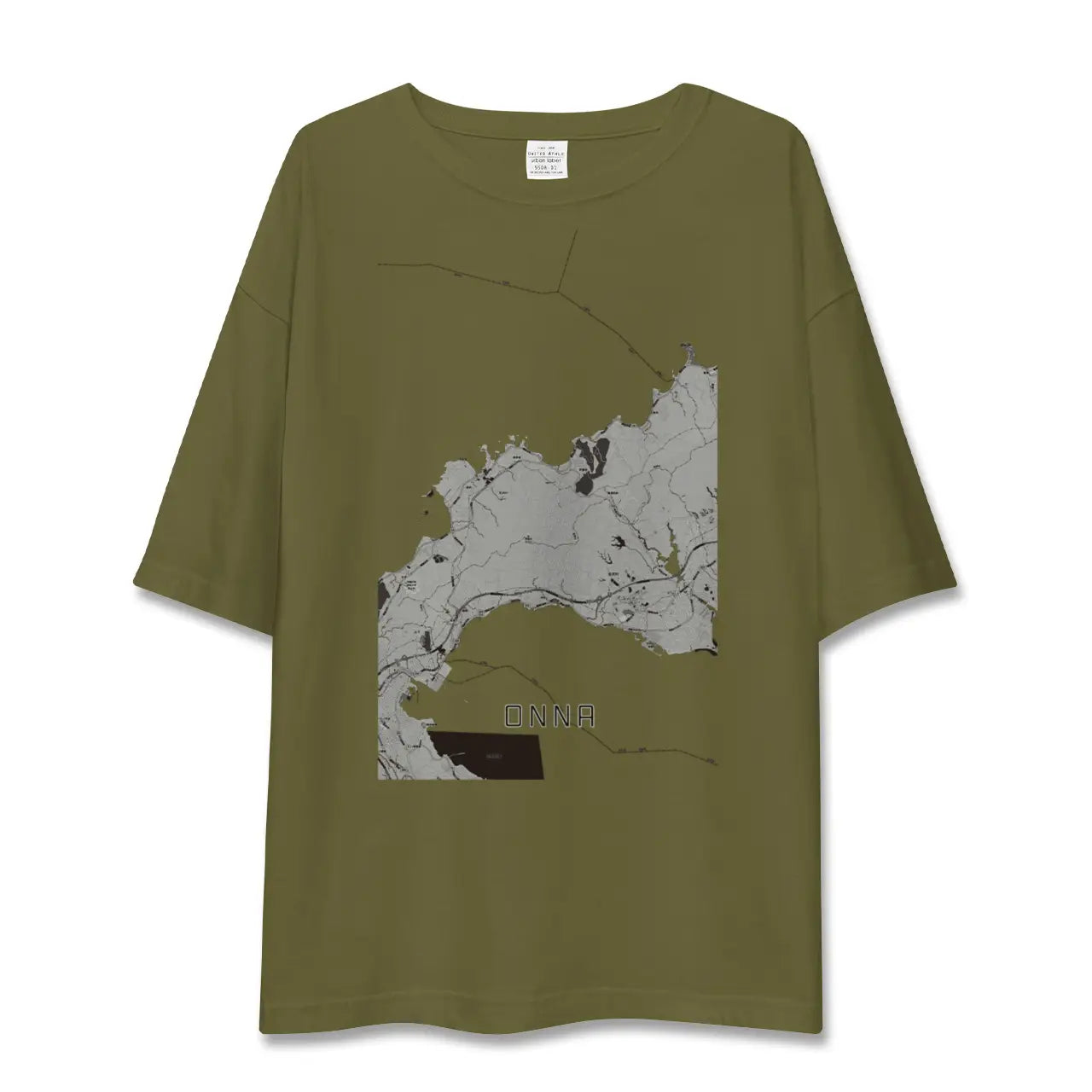【恩納(沖縄県)】地図柄ビッグシルエットTシャツ