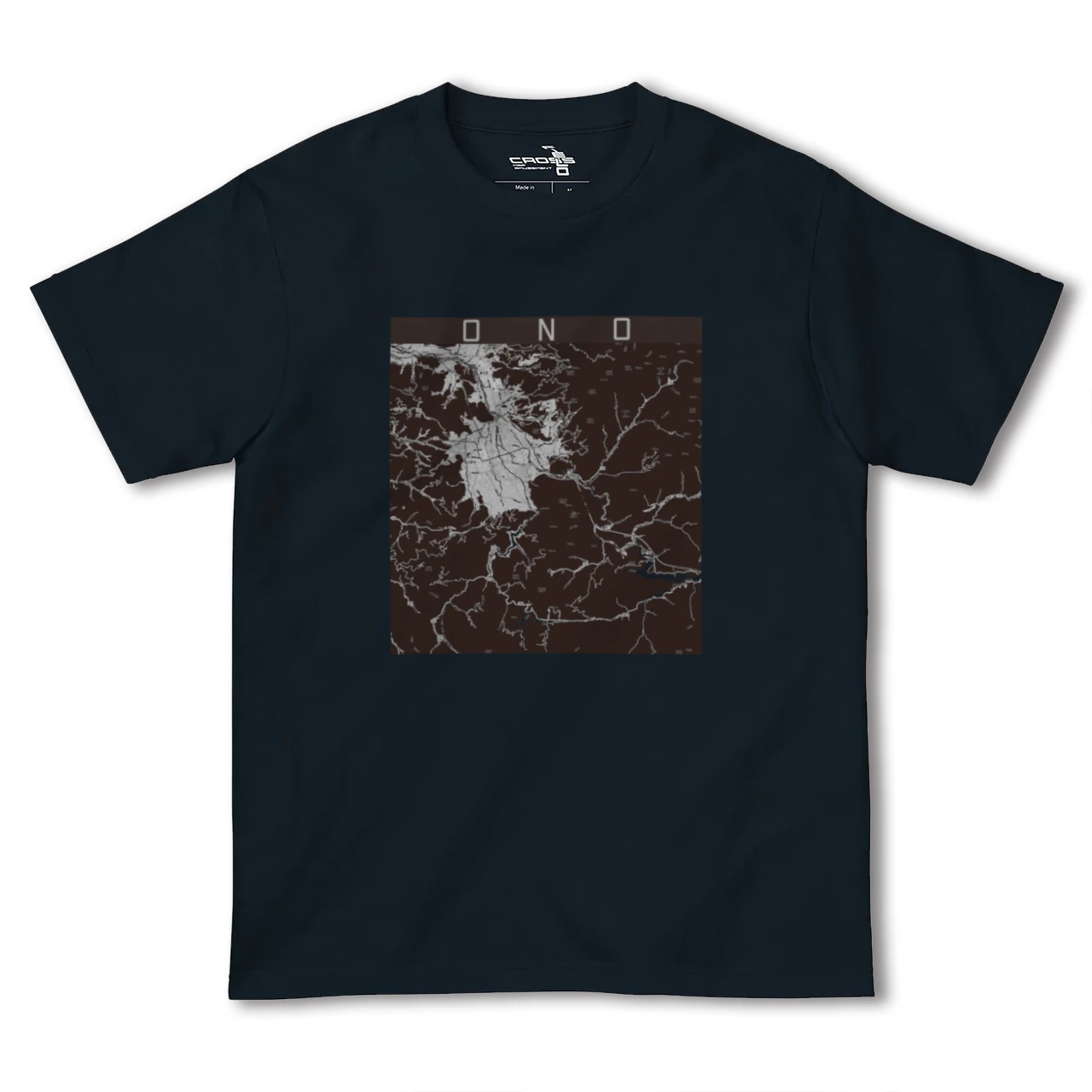 【大野(福井県)】地図柄ヘビーウェイトTシャツ