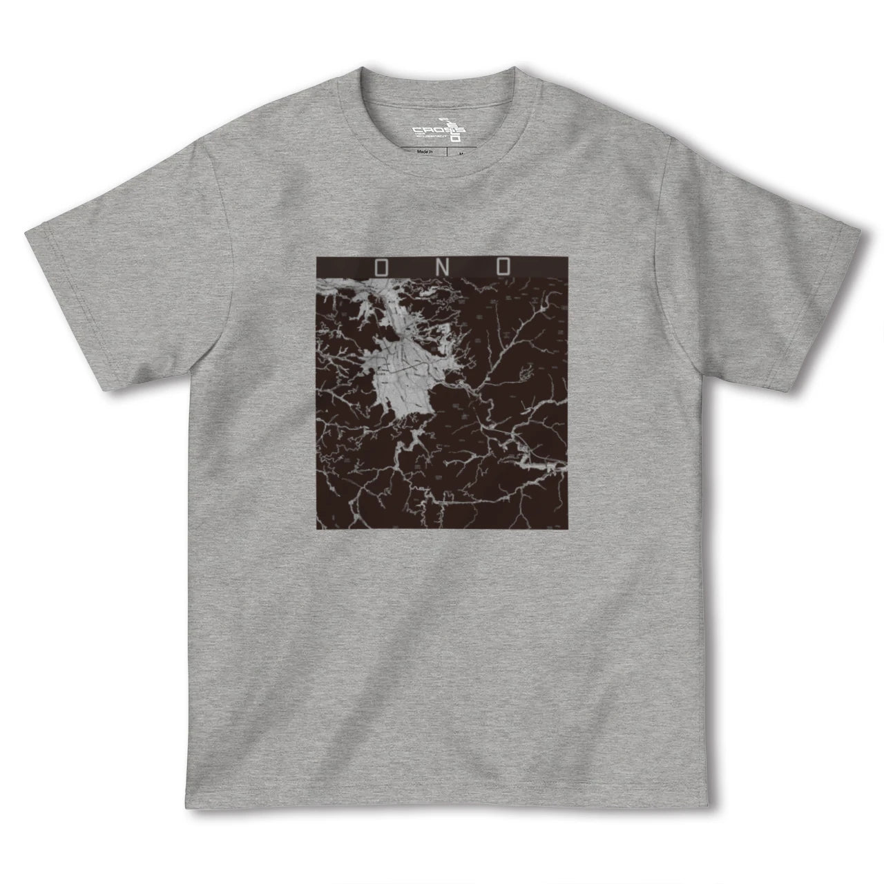 【大野(福井県)】地図柄ヘビーウェイトTシャツ
