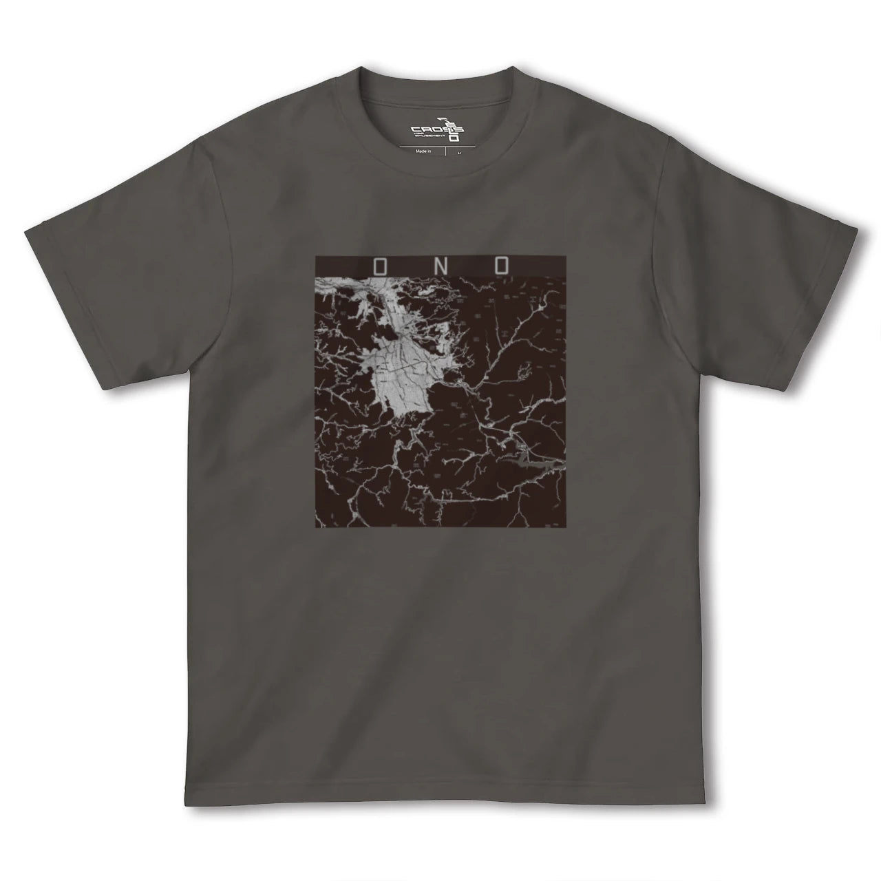 【大野(福井県)】地図柄ヘビーウェイトTシャツ