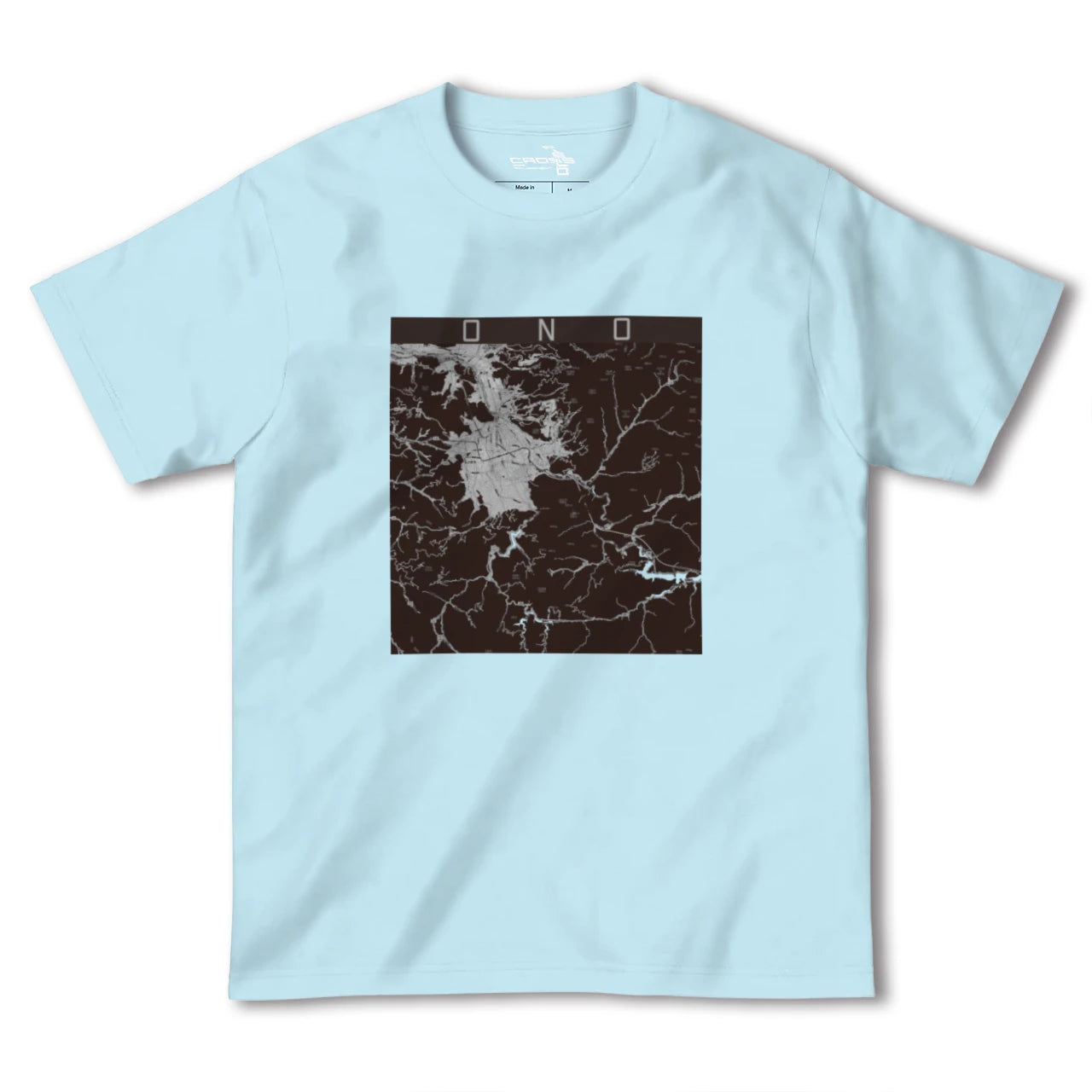 【大野(福井県)】地図柄ヘビーウェイトTシャツ
