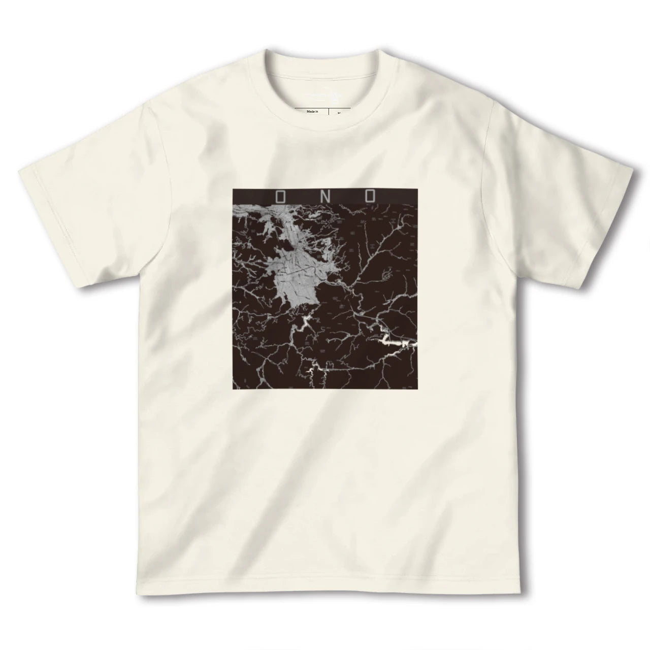 【大野(福井県)】地図柄ヘビーウェイトTシャツ