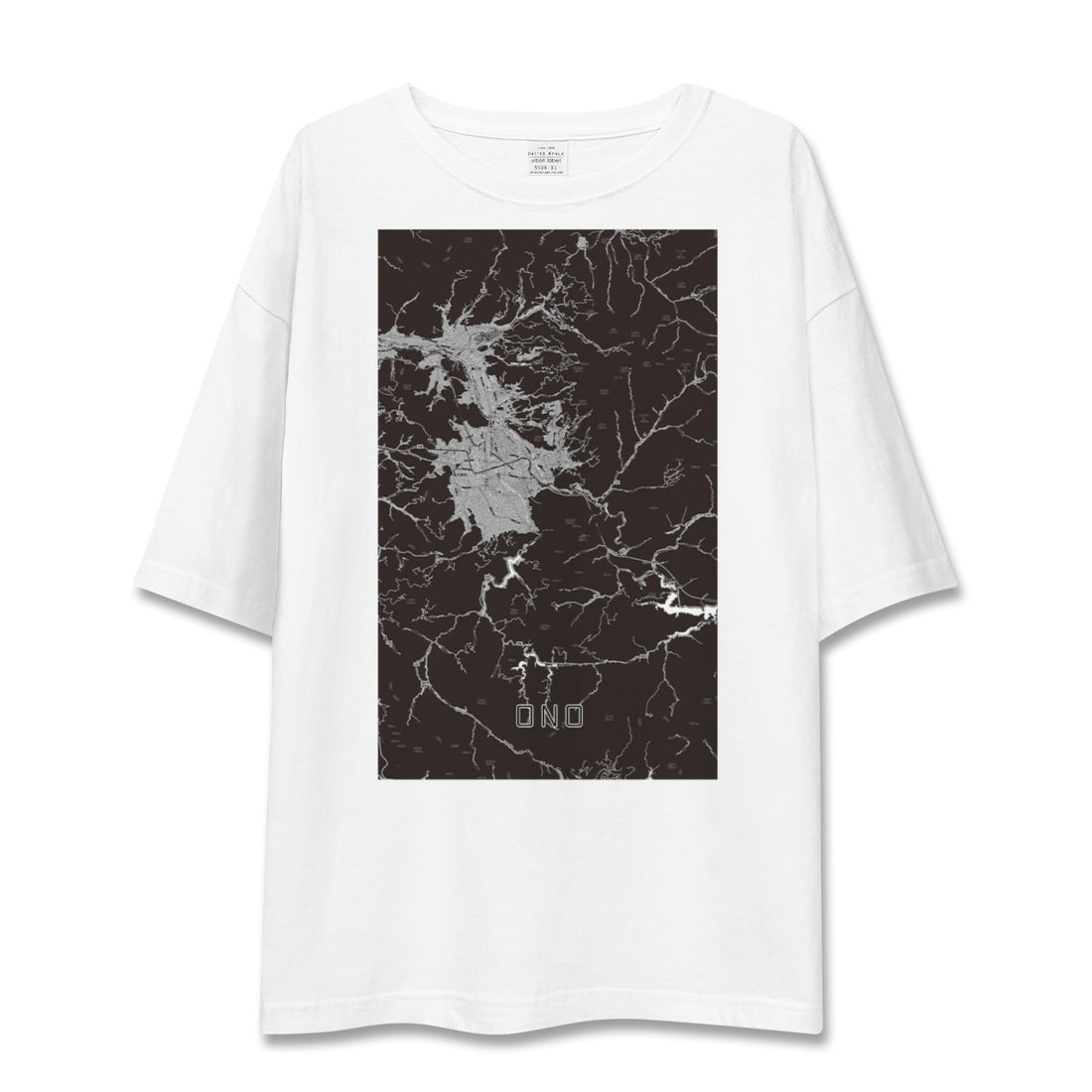 【大野(福井県)】地図柄ビッグシルエットTシャツ