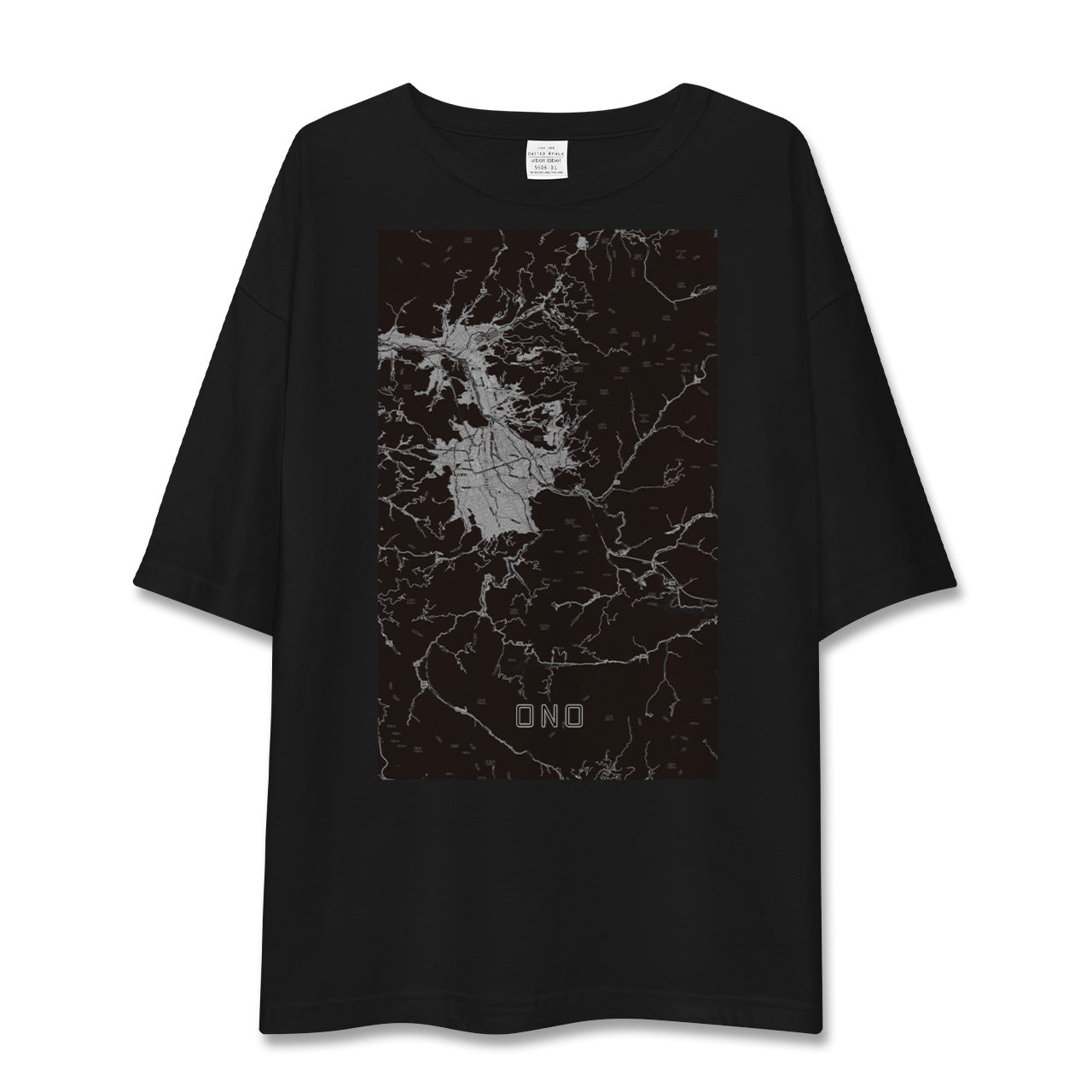 【大野(福井県)】地図柄ビッグシルエットTシャツ