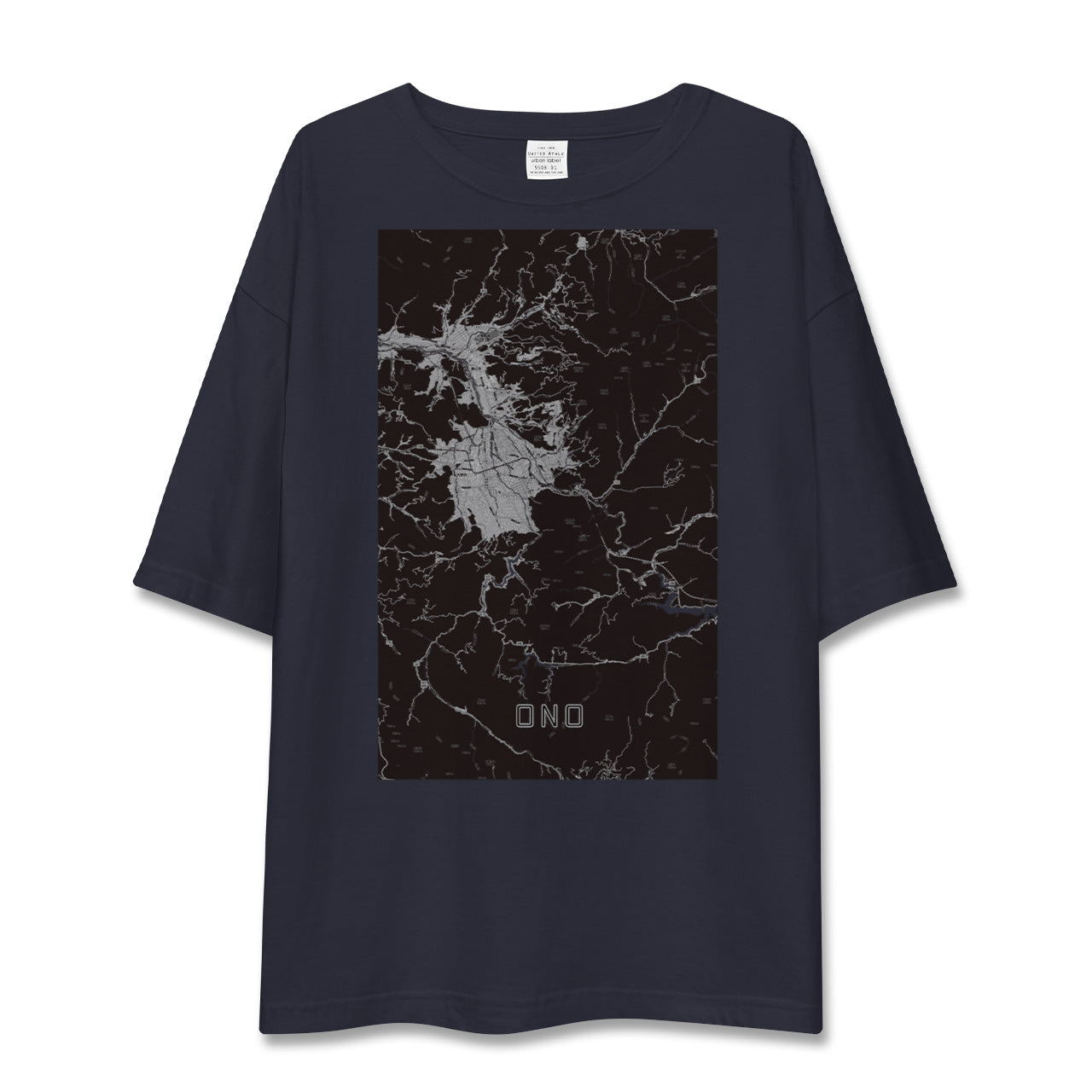 【大野(福井県)】地図柄ビッグシルエットTシャツ