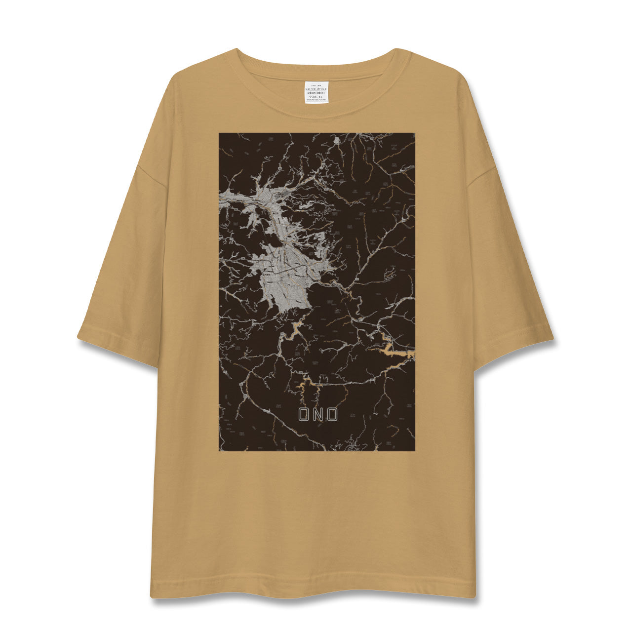 【大野(福井県)】地図柄ビッグシルエットTシャツ