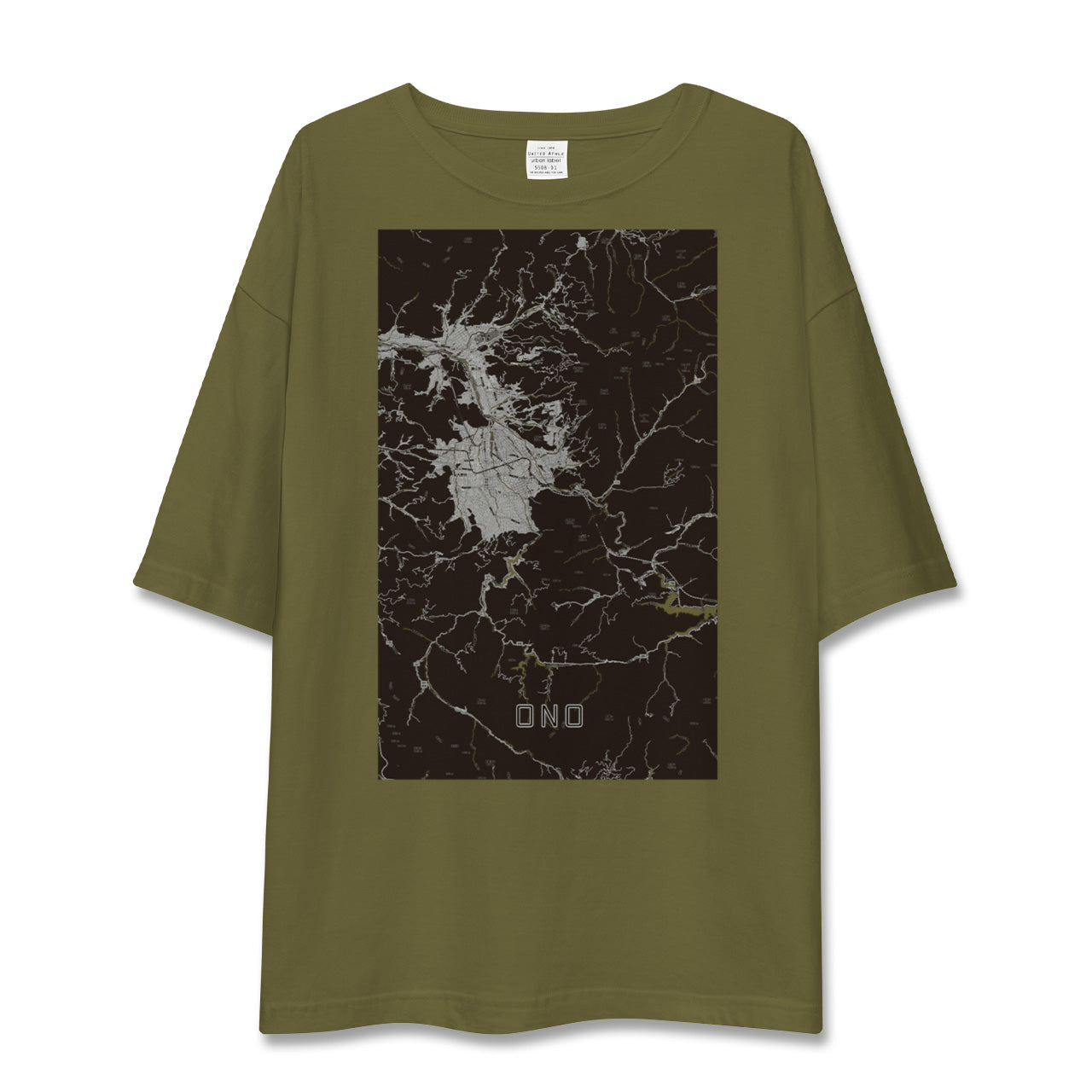 【大野(福井県)】地図柄ビッグシルエットTシャツ