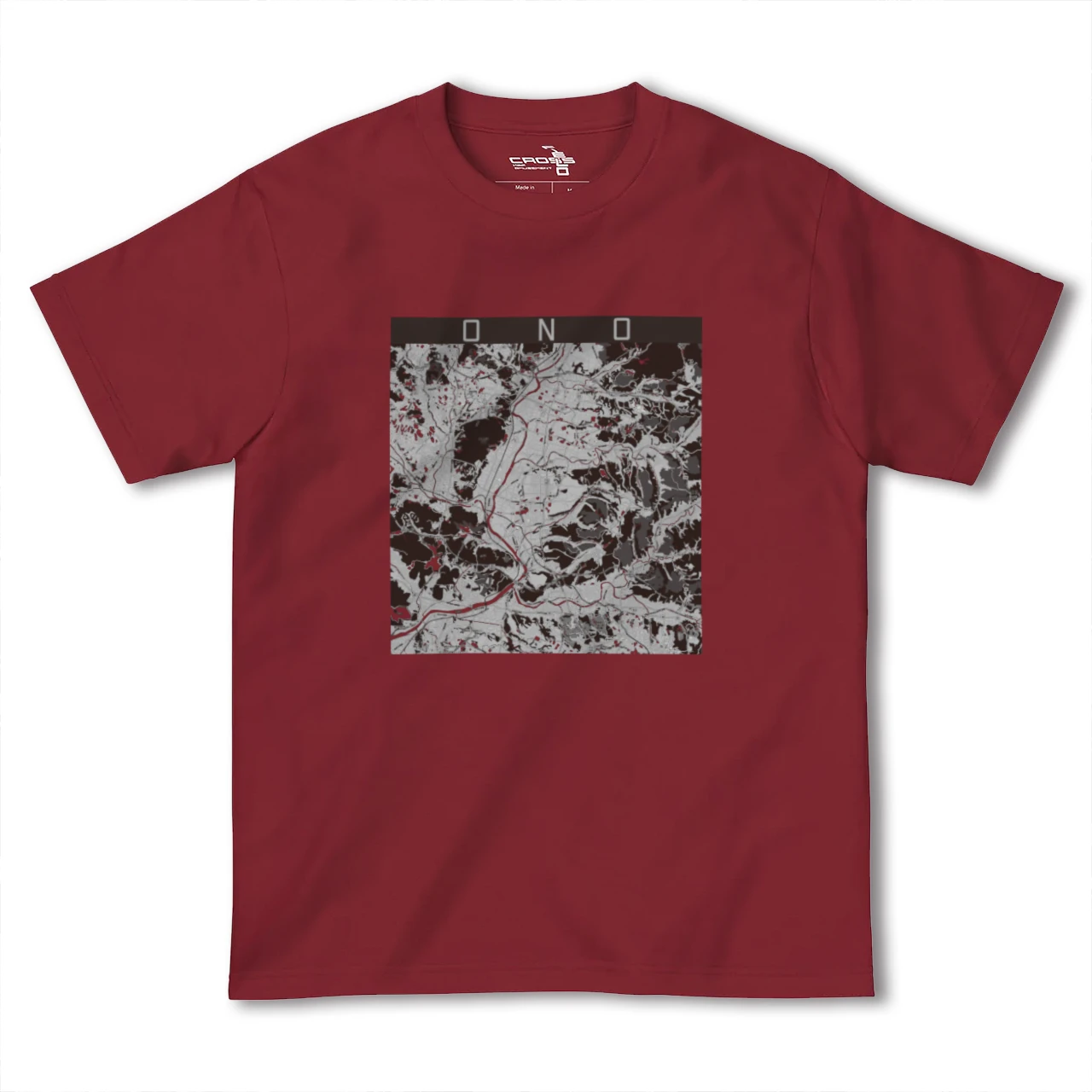 【小野(兵庫県)】地図柄ヘビーウェイトTシャツ
