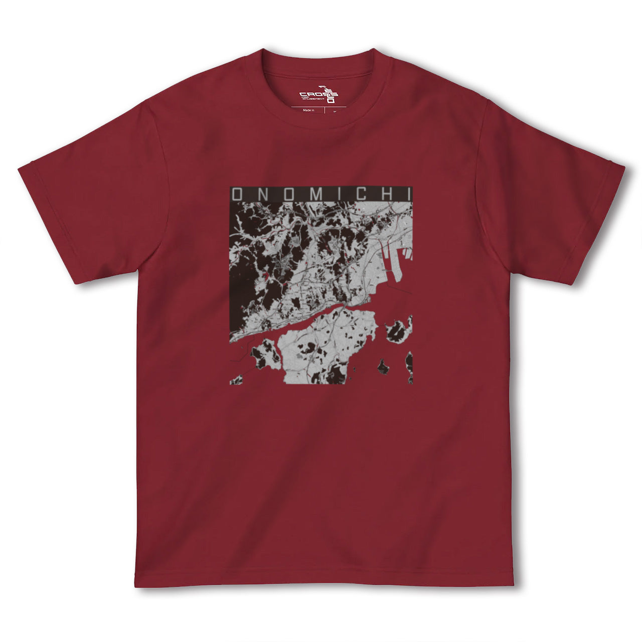 【尾道(広島県)】地図柄ヘビーウェイトTシャツ