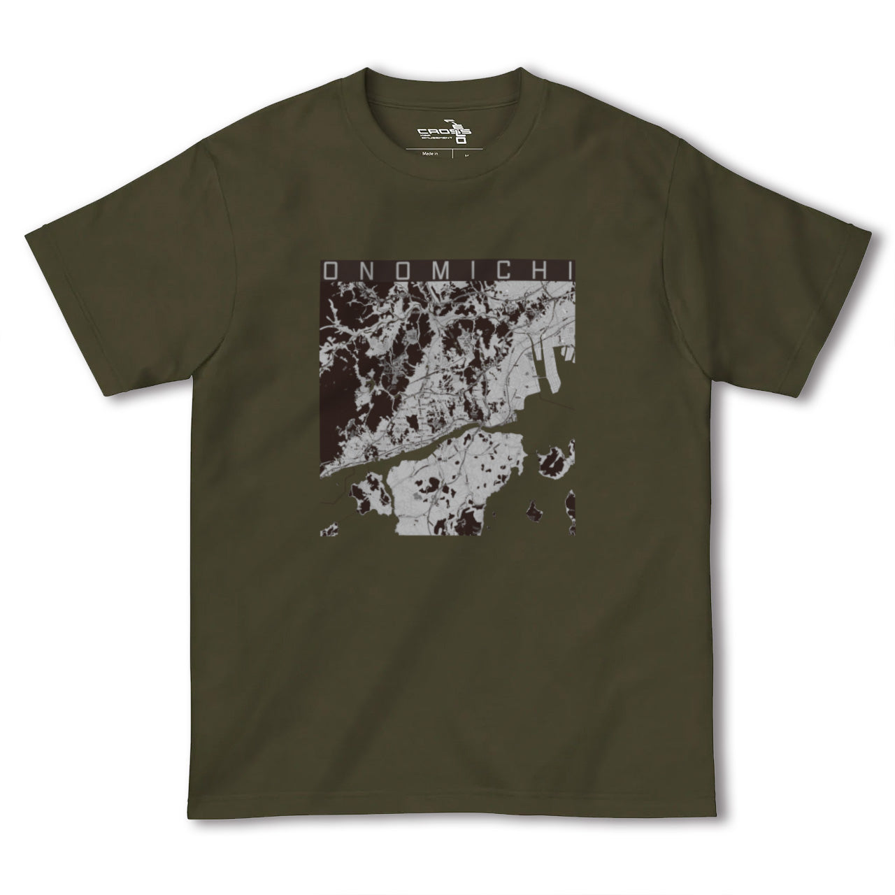 【尾道(広島県)】地図柄ヘビーウェイトTシャツ