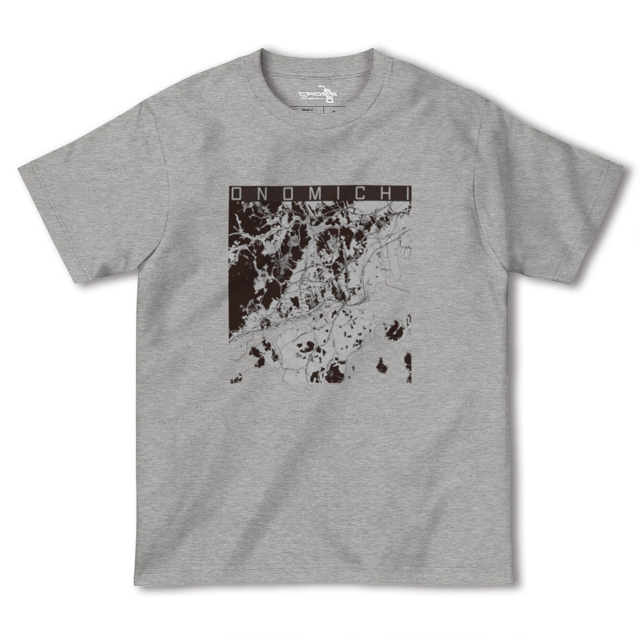 【尾道(広島県)】地図柄ヘビーウェイトTシャツ