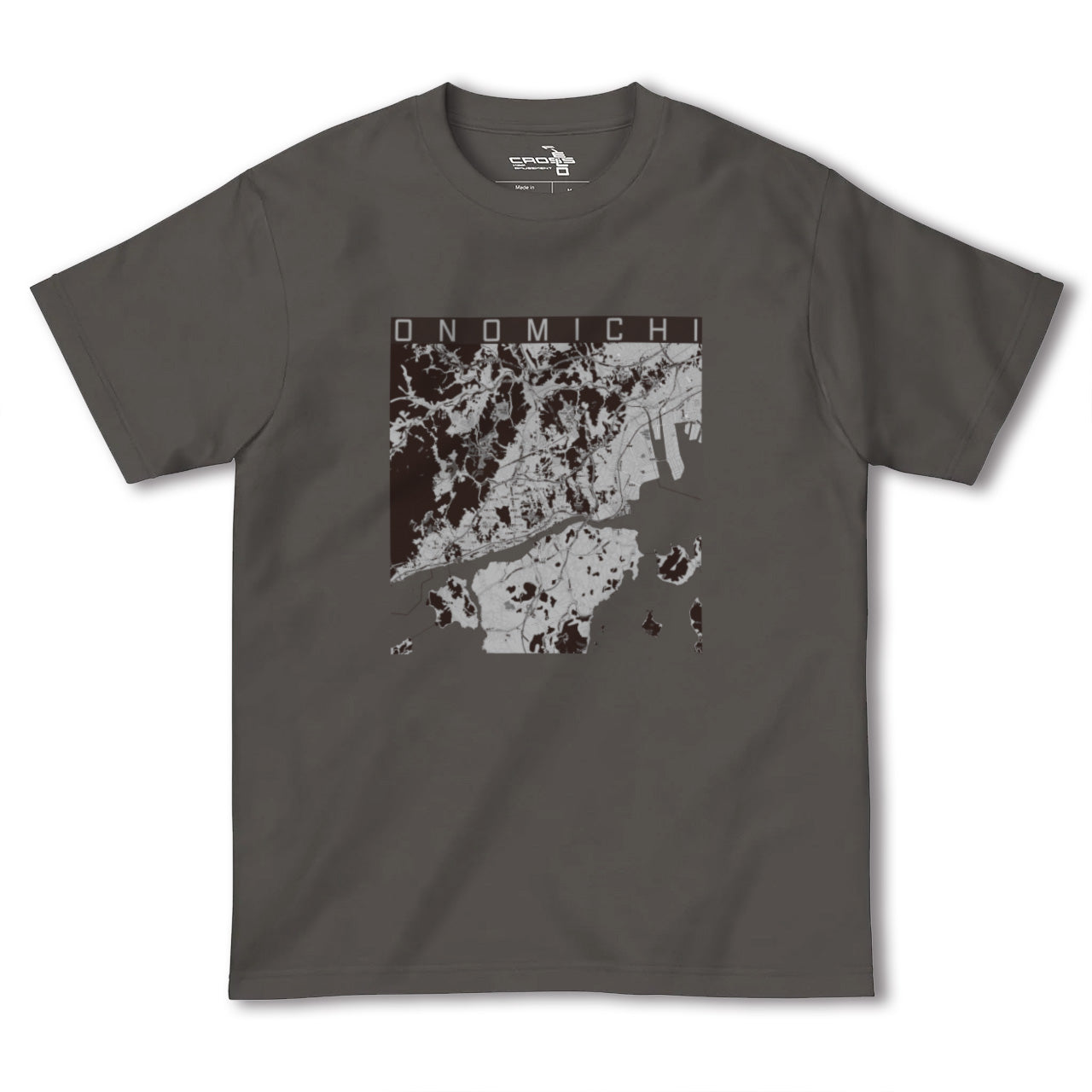 【尾道(広島県)】地図柄ヘビーウェイトTシャツ