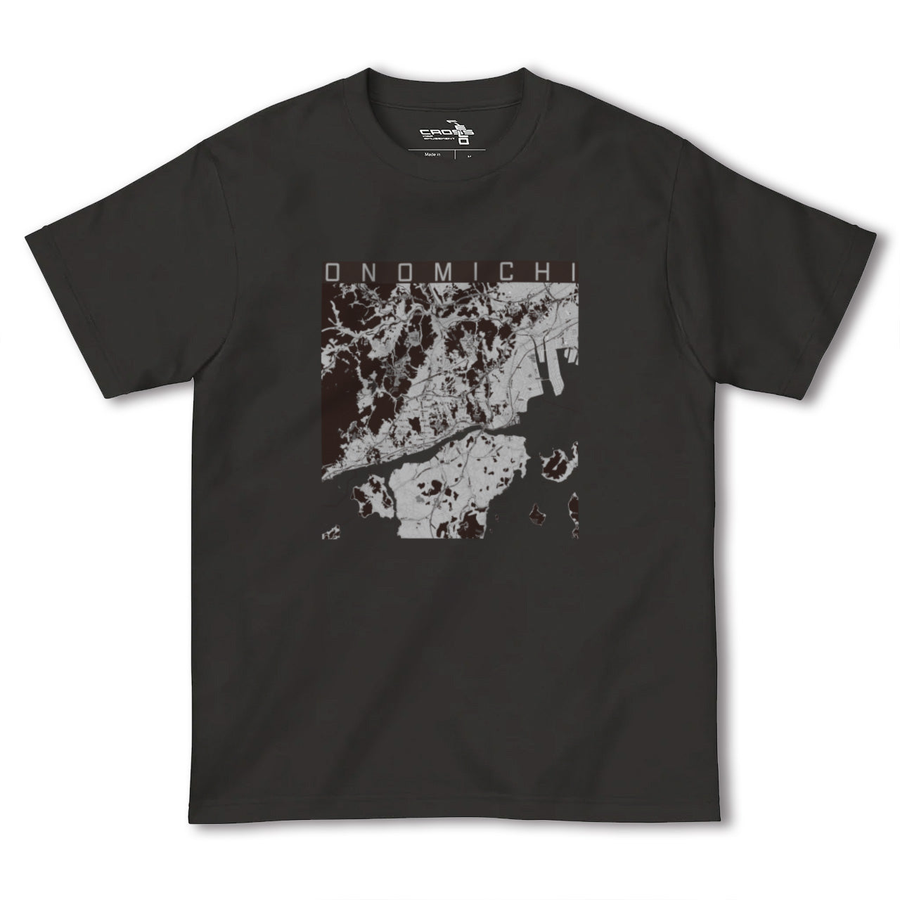 【尾道(広島県)】地図柄ヘビーウェイトTシャツ