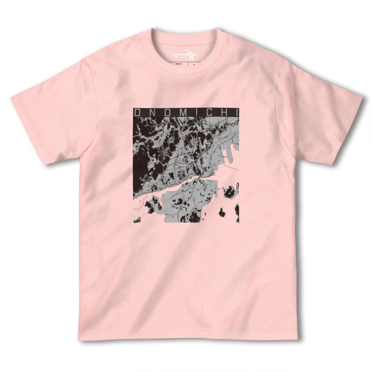 【尾道(広島県)】地図柄ヘビーウェイトTシャツ
