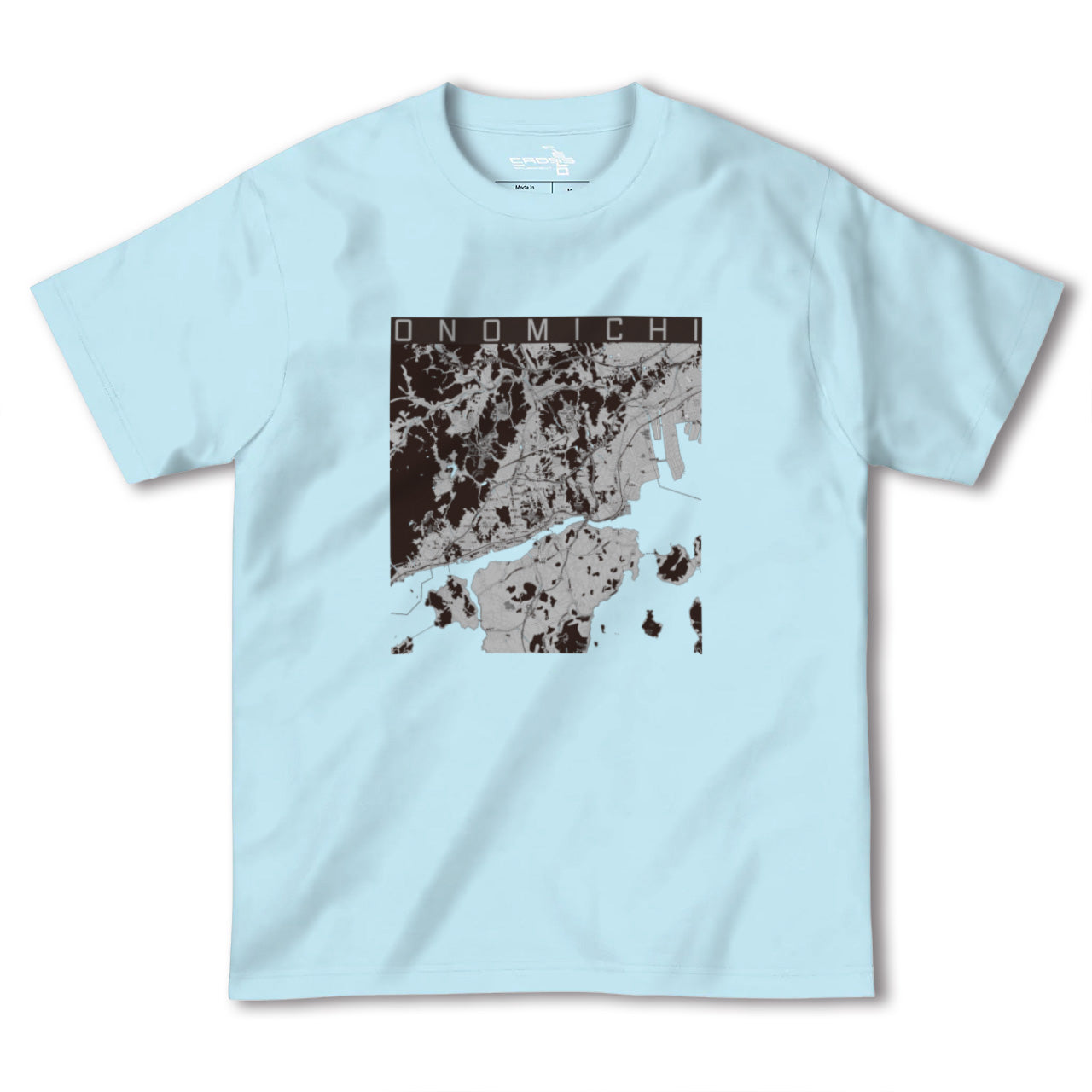 【尾道(広島県)】地図柄ヘビーウェイトTシャツ