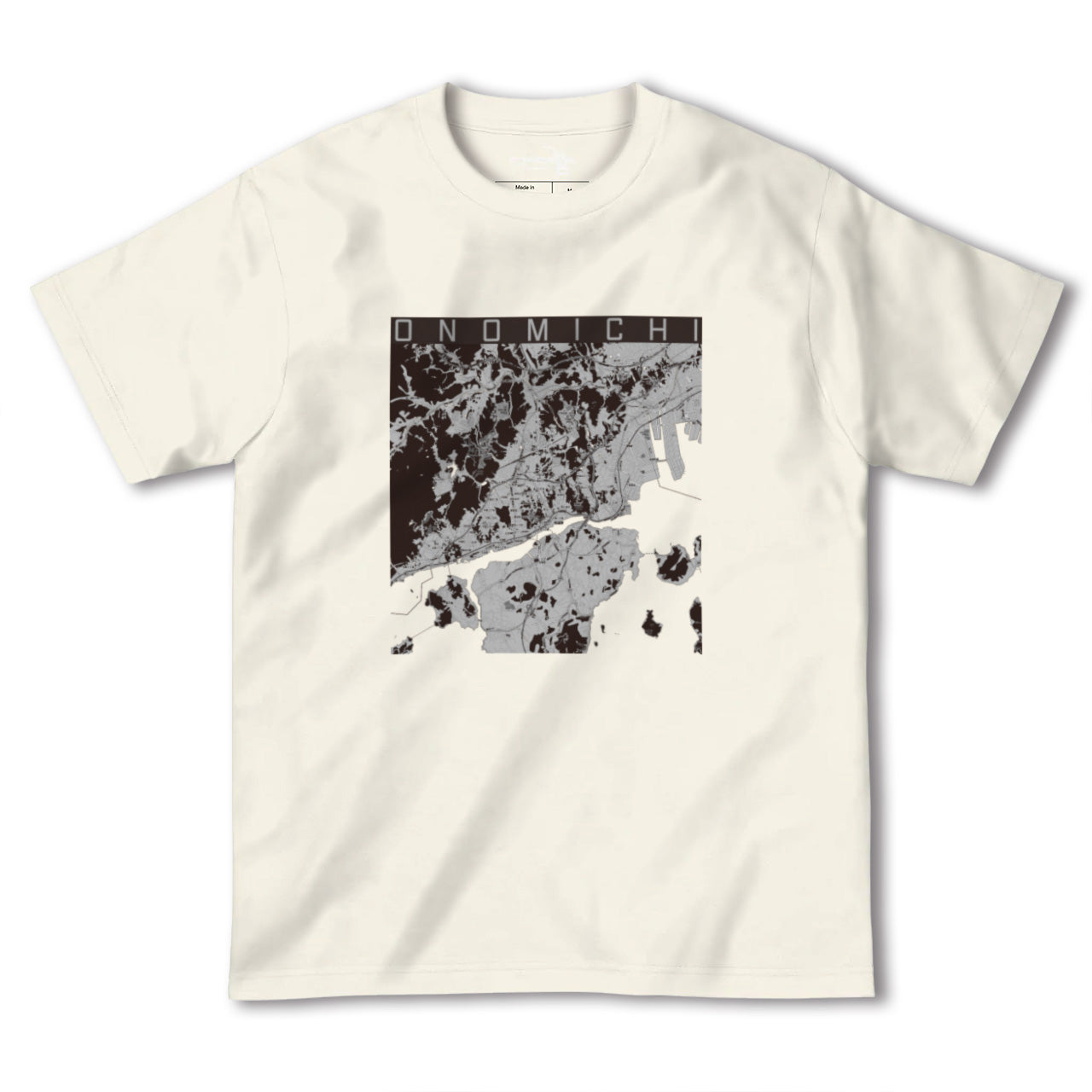 【尾道(広島県)】地図柄ヘビーウェイトTシャツ