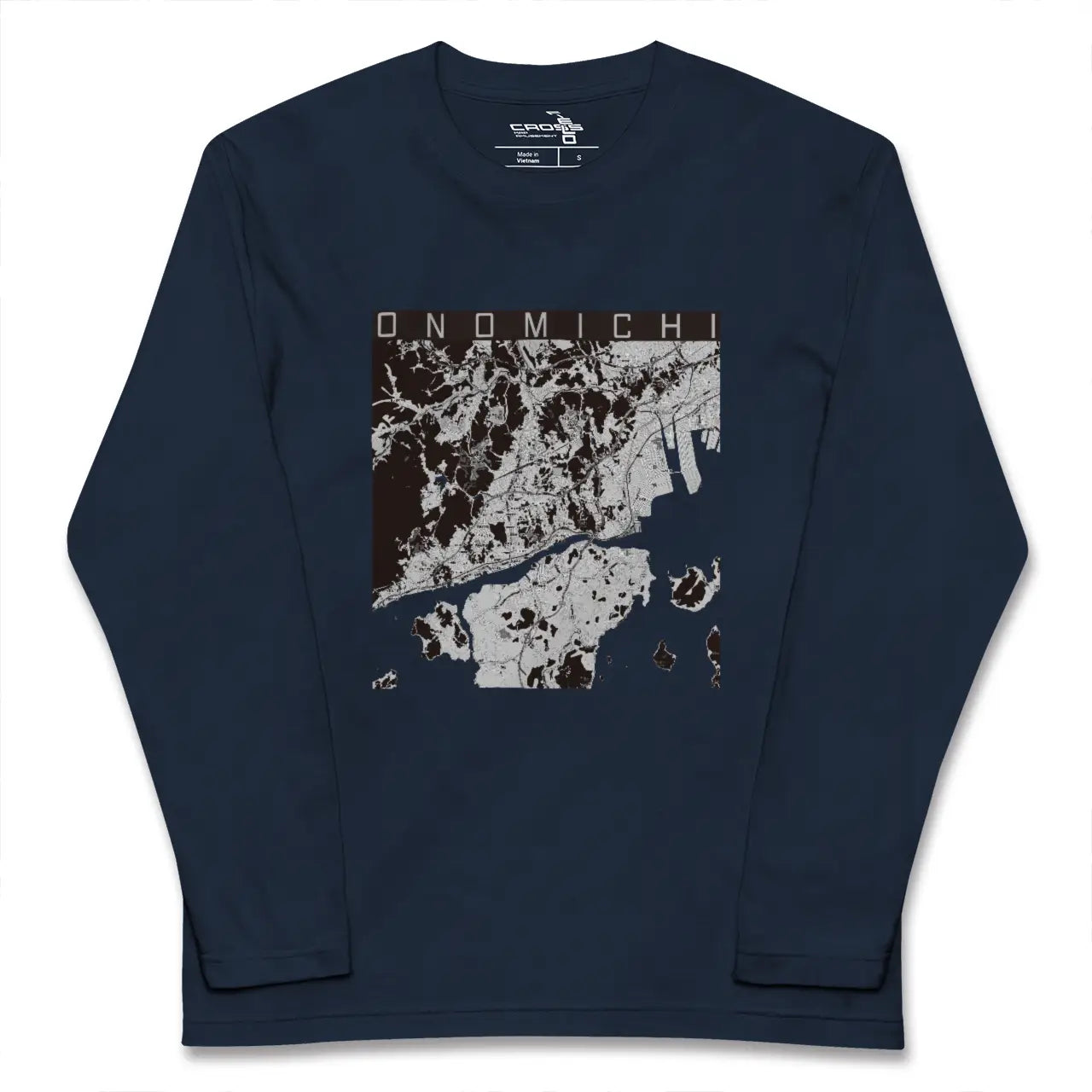 【尾道(広島県)】地図柄ロングスリーブTシャツ
