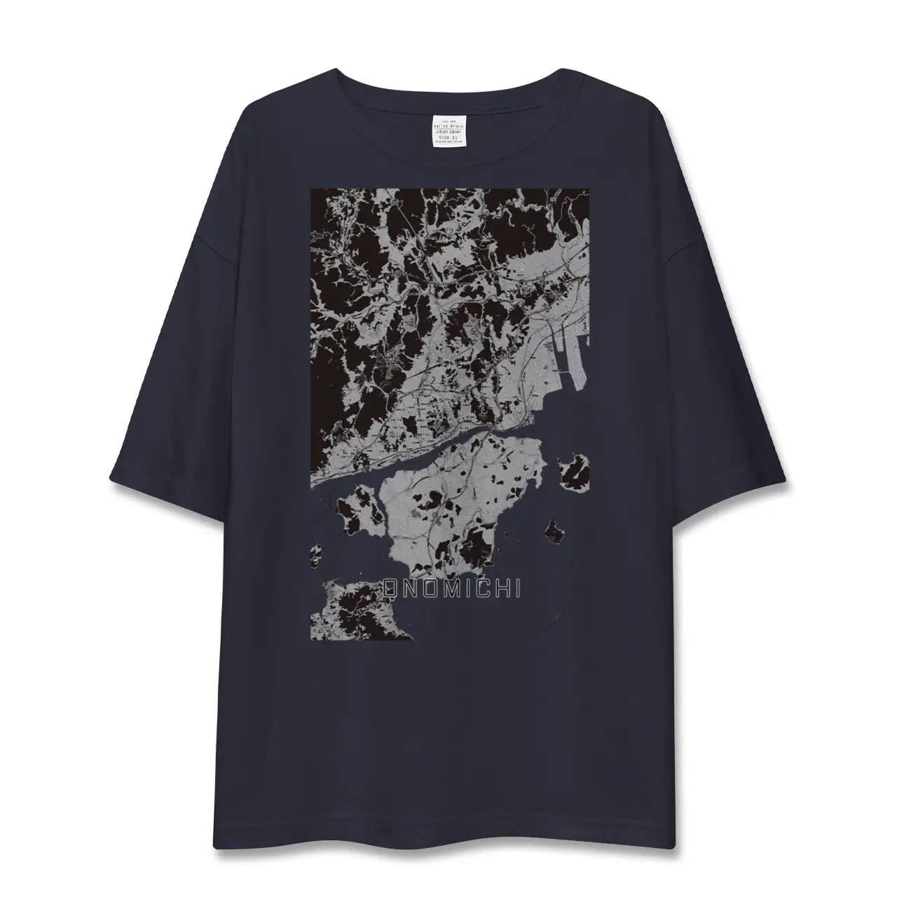 【尾道(広島県)】地図柄ビッグシルエットTシャツ