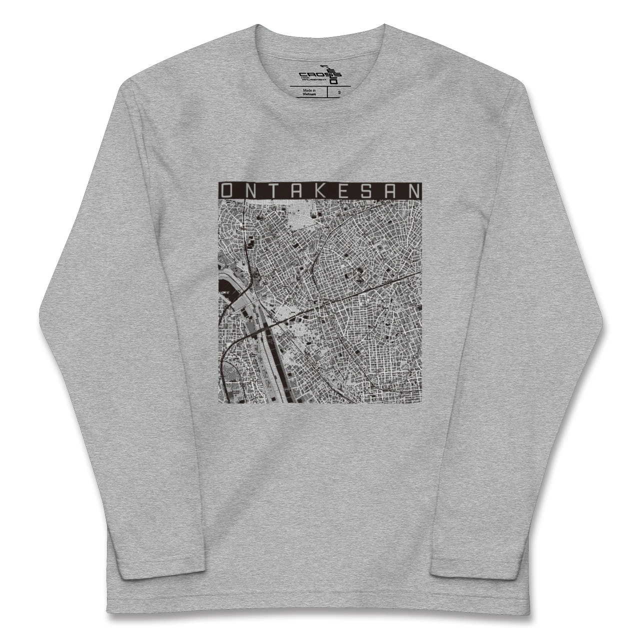【御嶽山(東京都)】地図柄ロングスリーブTシャツ