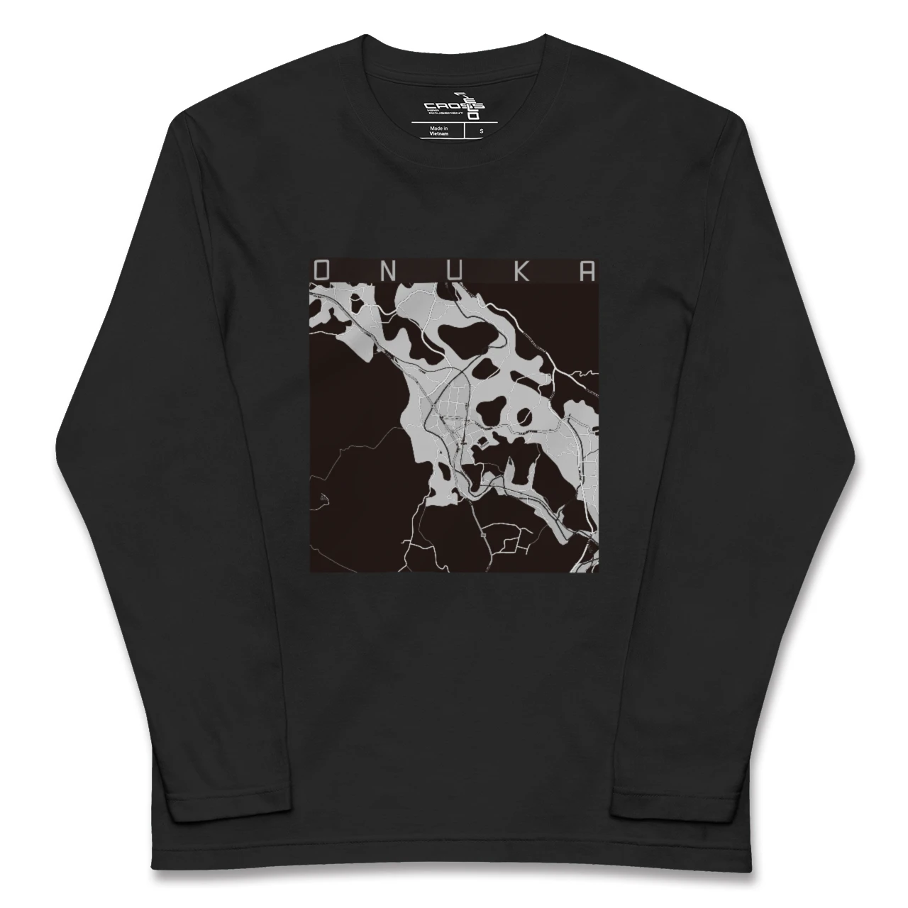 【小奴可(広島県)】地図柄ロングスリーブTシャツ