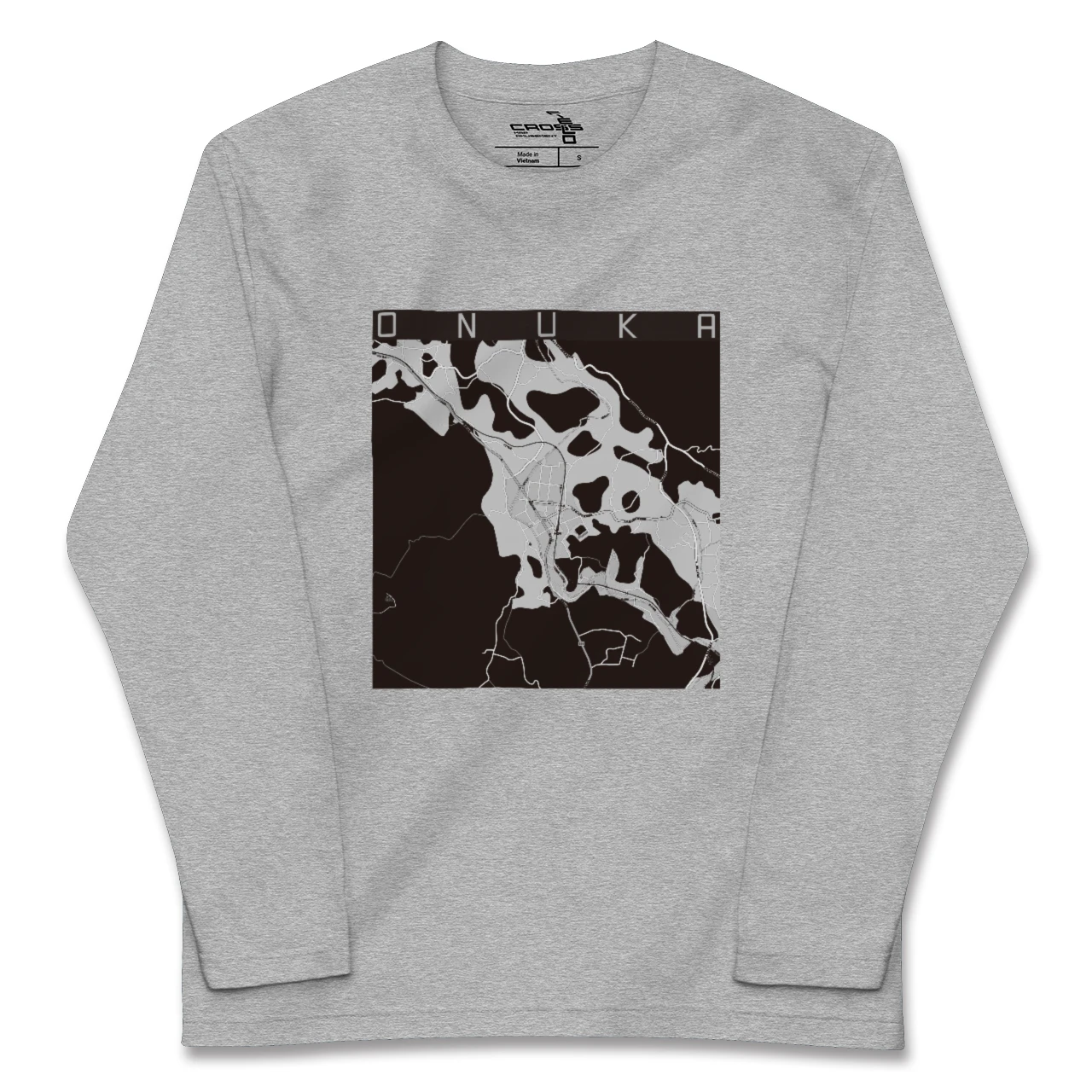 【小奴可(広島県)】地図柄ロングスリーブTシャツ