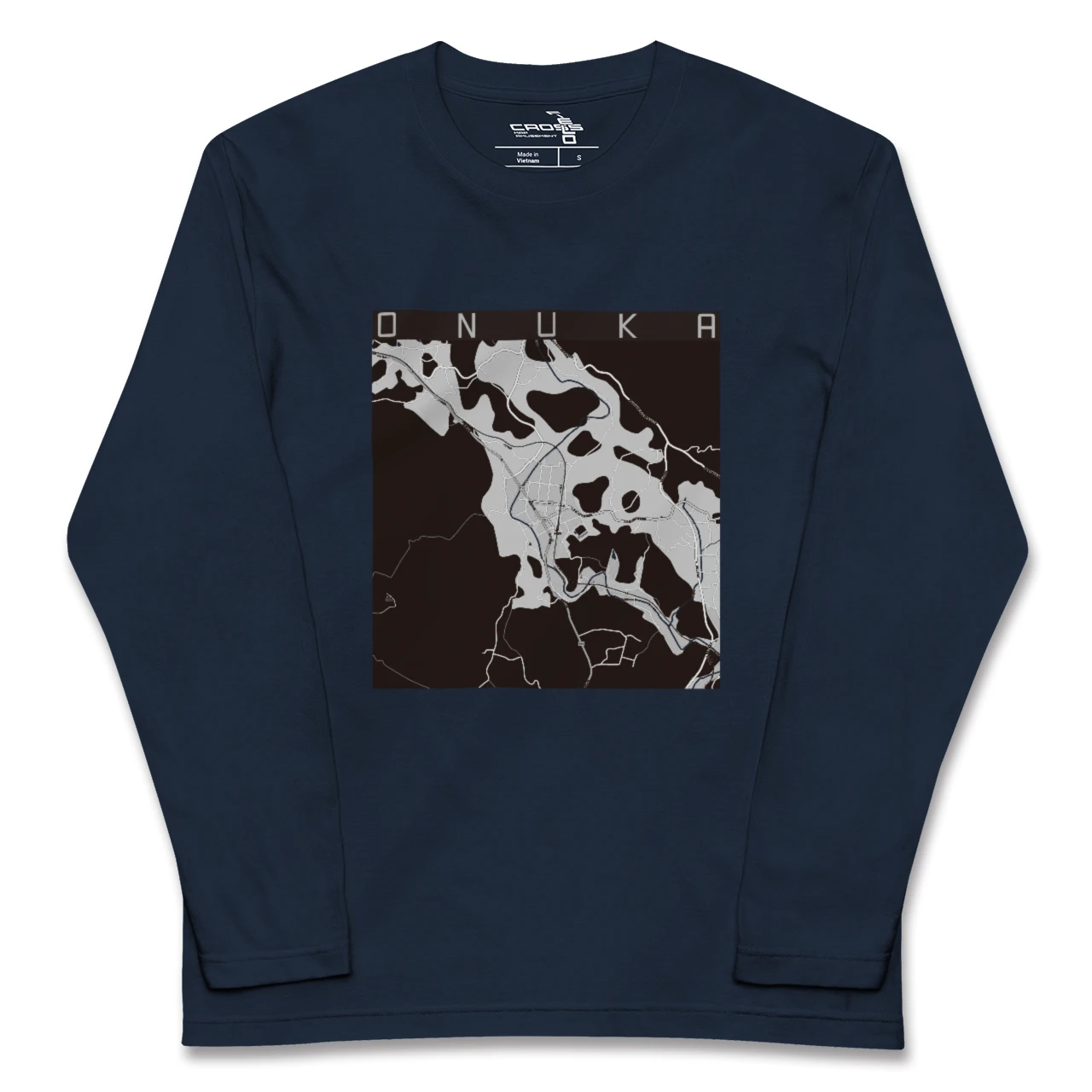 【小奴可(広島県)】地図柄ロングスリーブTシャツ