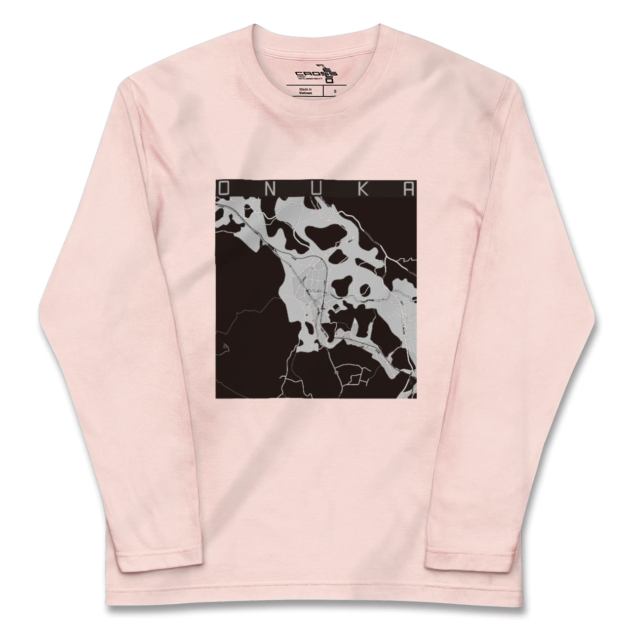 【小奴可(広島県)】地図柄ロングスリーブTシャツ