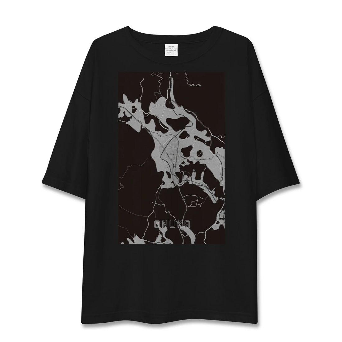【小奴可(広島県)】地図柄ビッグシルエットTシャツ