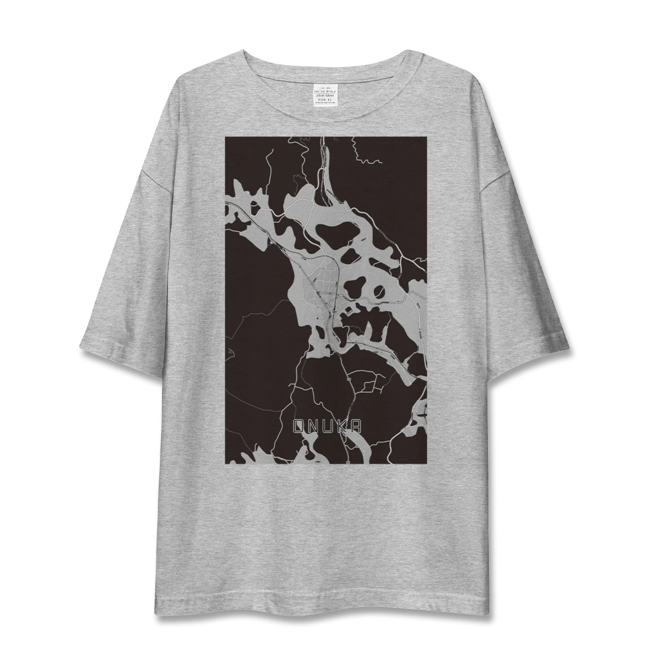 【小奴可(広島県)】地図柄ビッグシルエットTシャツ