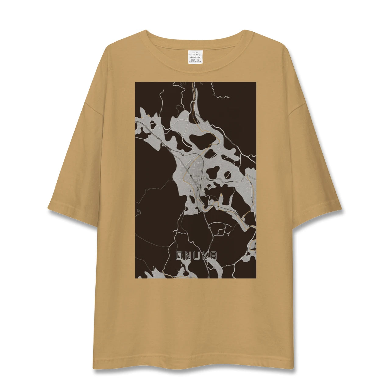 【小奴可(広島県)】地図柄ビッグシルエットTシャツ