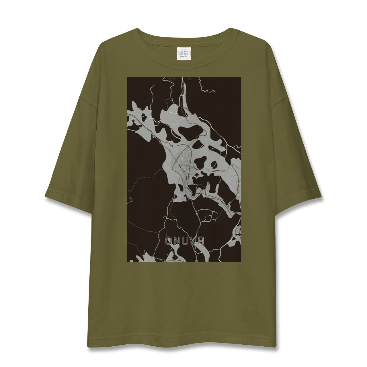 【小奴可(広島県)】地図柄ビッグシルエットTシャツ