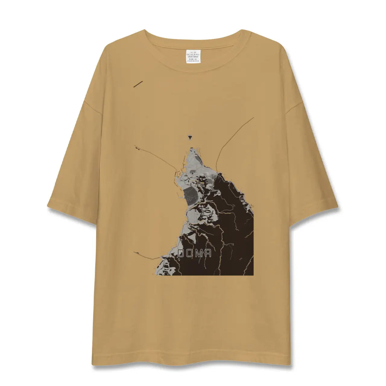 【大間(青森県)】地図柄ビッグシルエットTシャツ