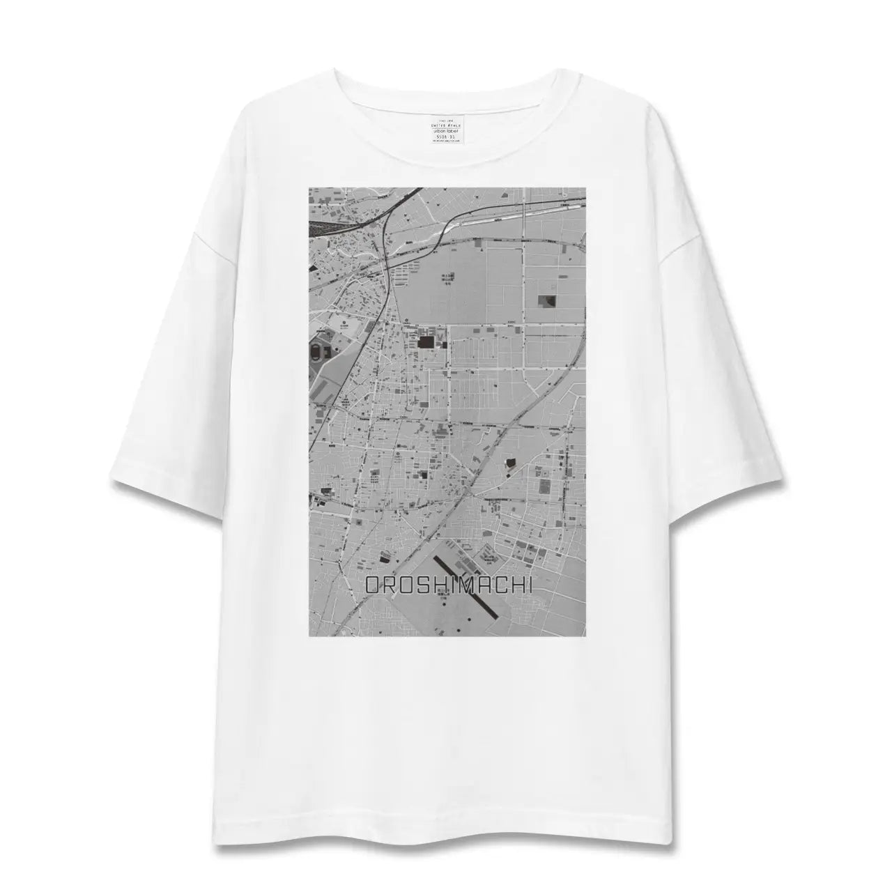 【卸町(宮城県)】地図柄ビッグシルエットTシャツ