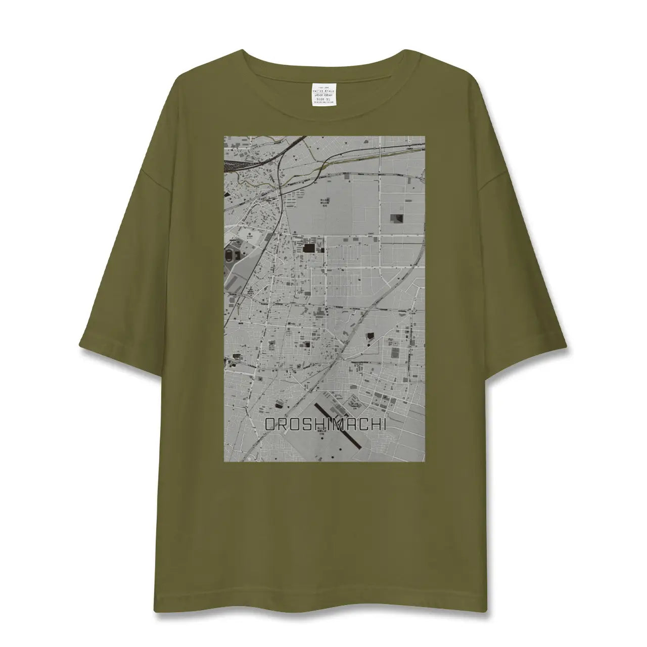 【卸町(宮城県)】地図柄ビッグシルエットTシャツ