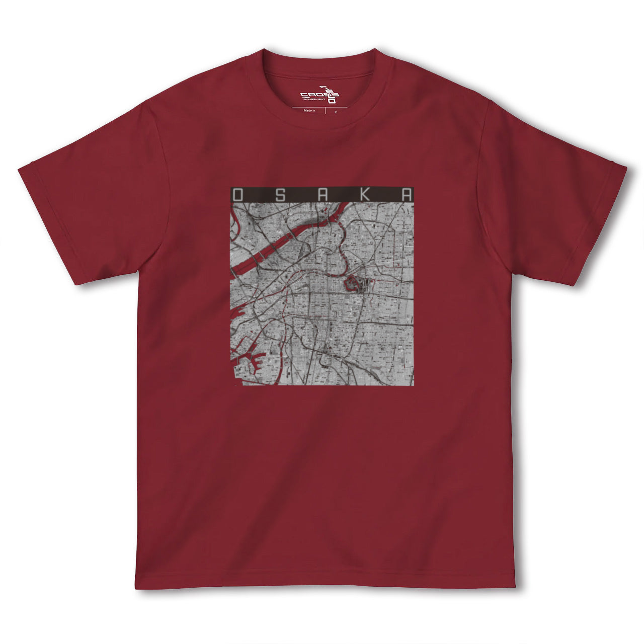 【大阪(大阪府)】地図柄ヘビーウェイトTシャツ
