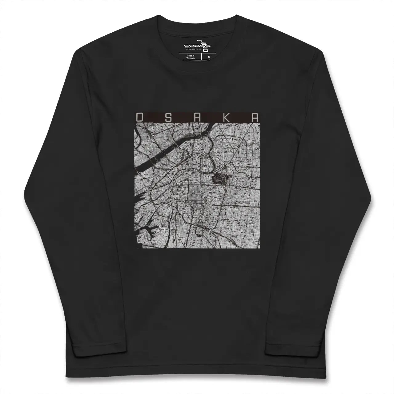 【大阪(大阪府)】地図柄ロングスリーブTシャツ
