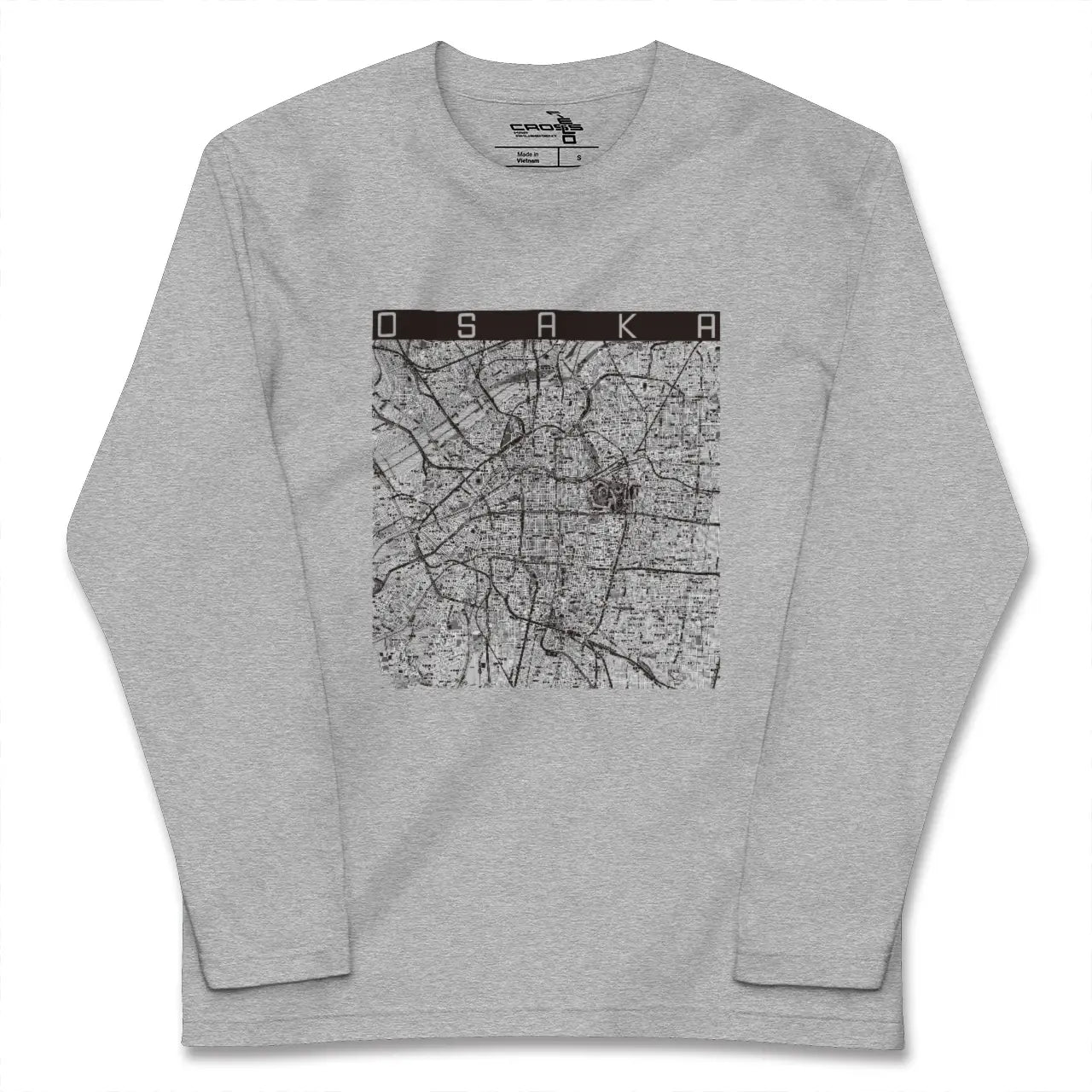 【大阪(大阪府)】地図柄ロングスリーブTシャツ