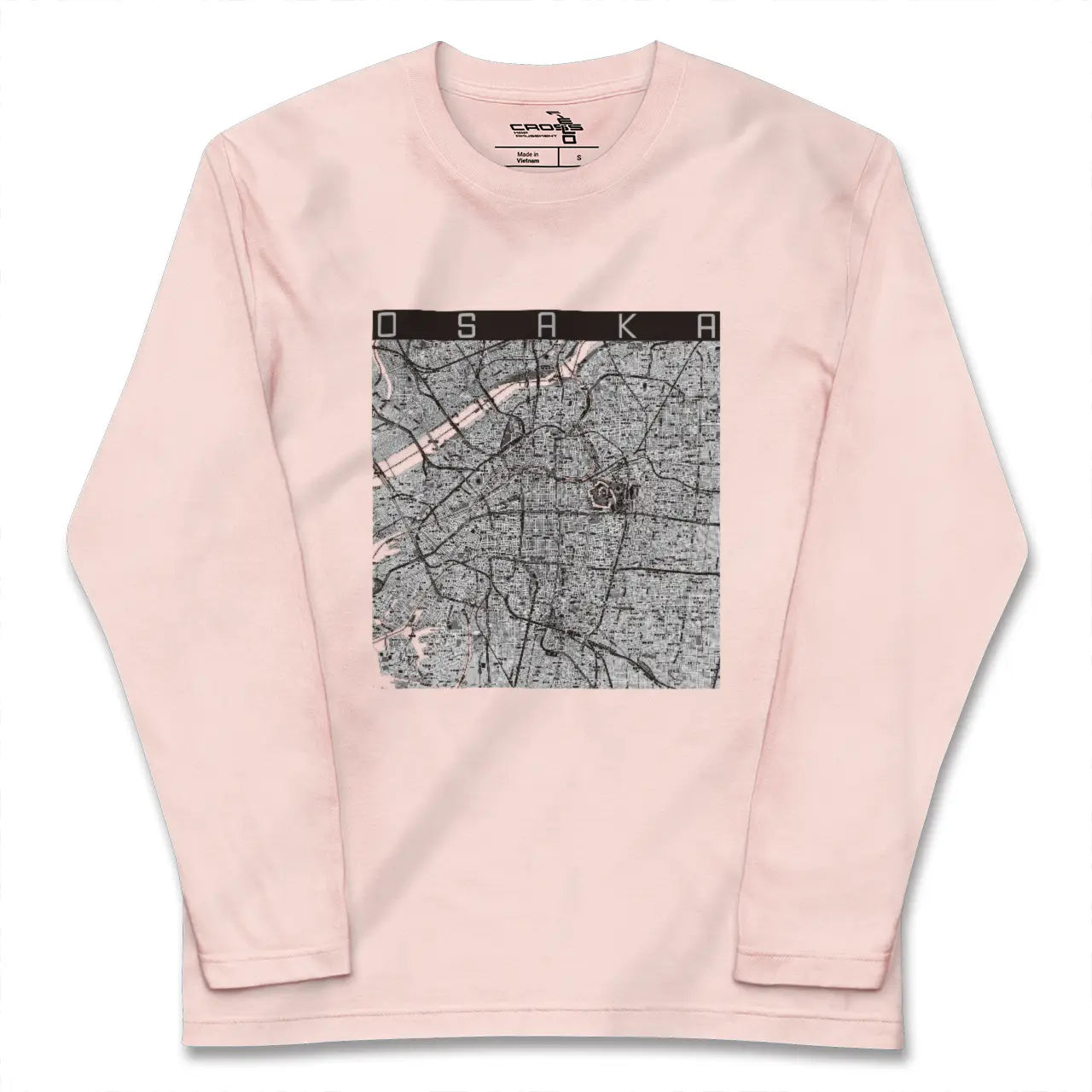 【大阪(大阪府)】地図柄ロングスリーブTシャツ