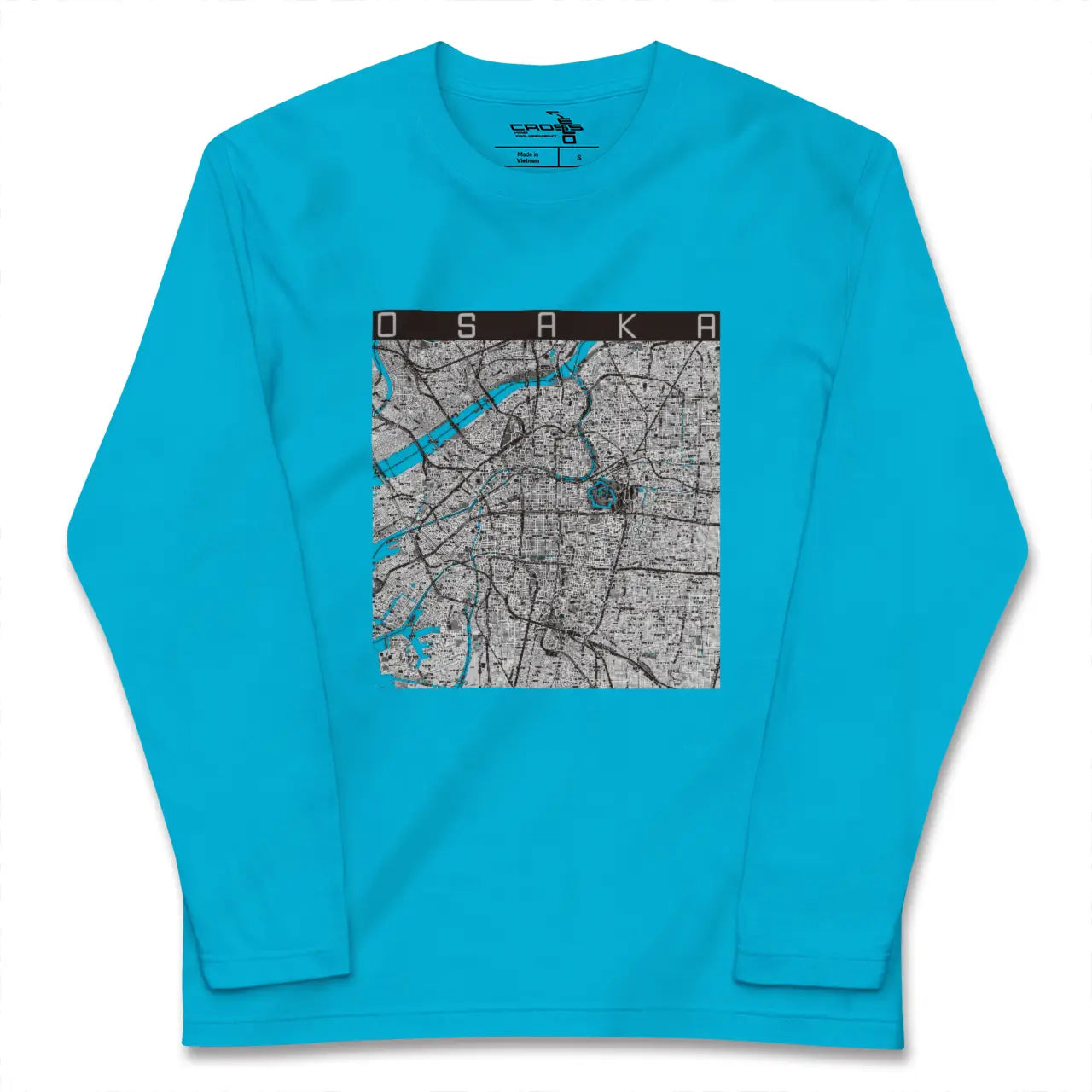 【大阪(大阪府)】地図柄ロングスリーブTシャツ