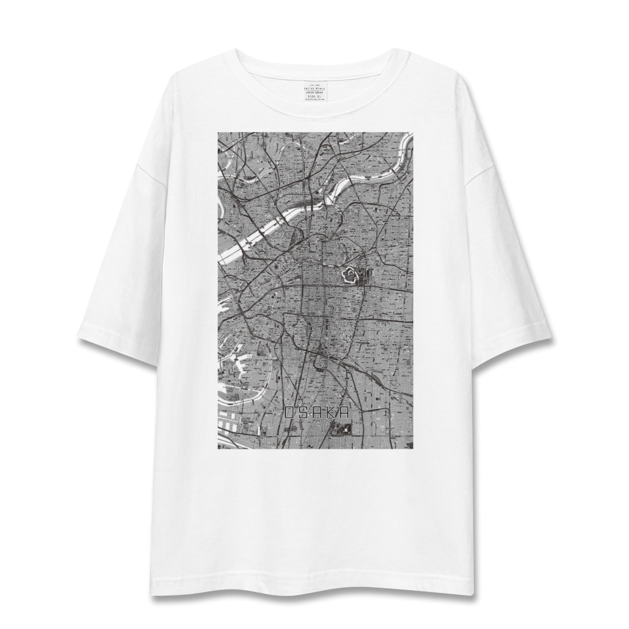 【大阪(大阪府)】地図柄ビッグシルエットTシャツ